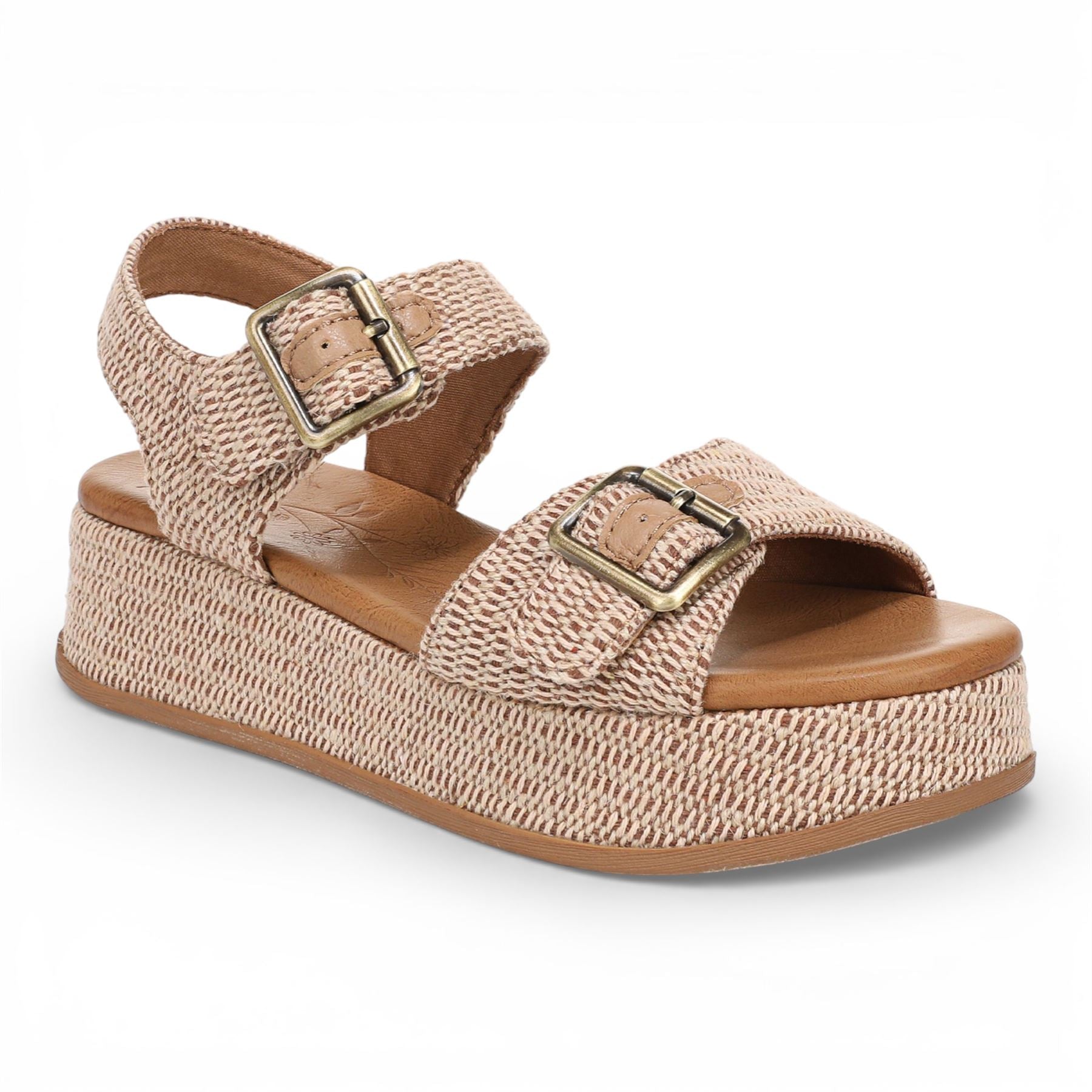 Blowfish Malibu Women’s Beige Faux Leather Platform Sandals - Magical