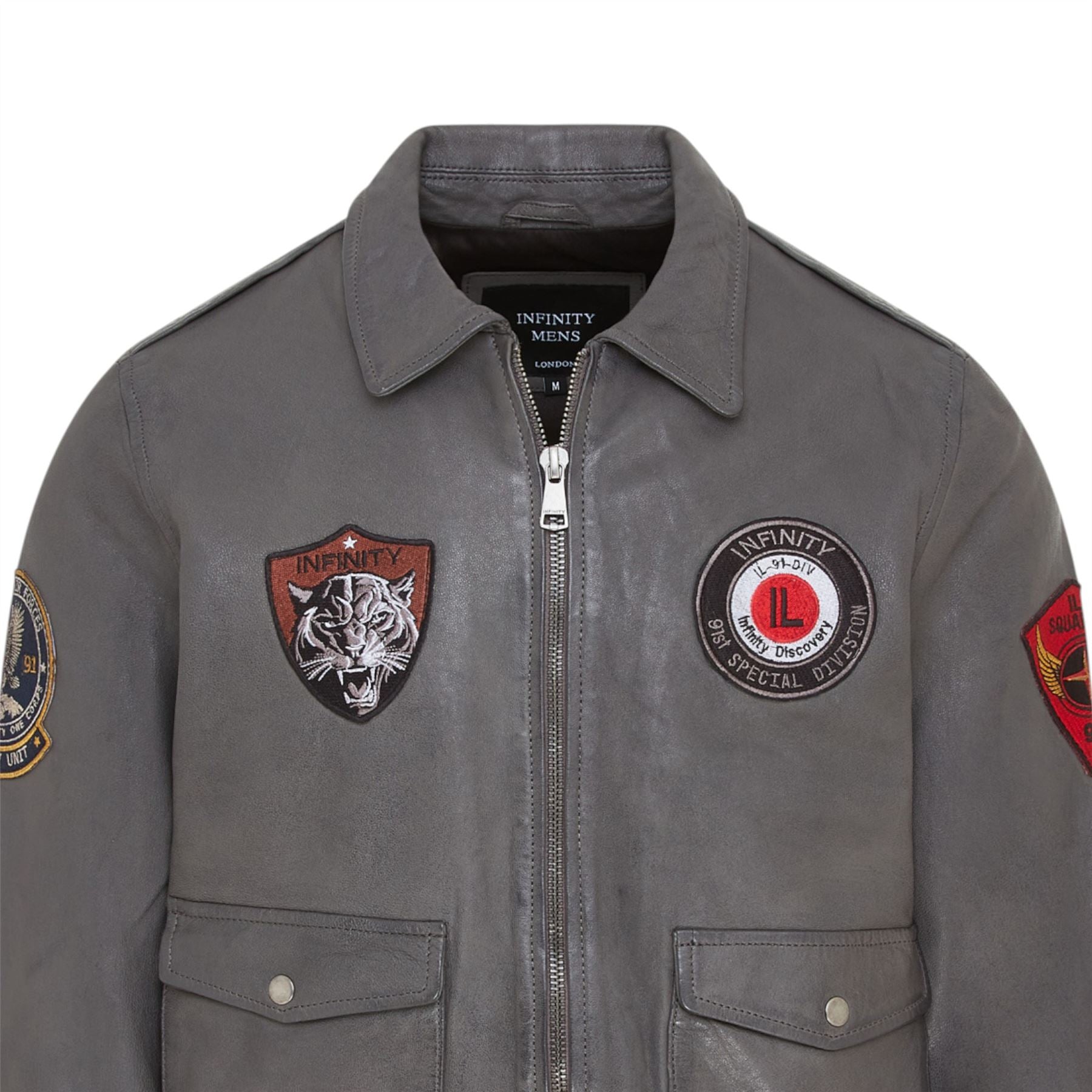 Men’s Leather Bomber G-1 Aviator Collar Jacket - Maverick