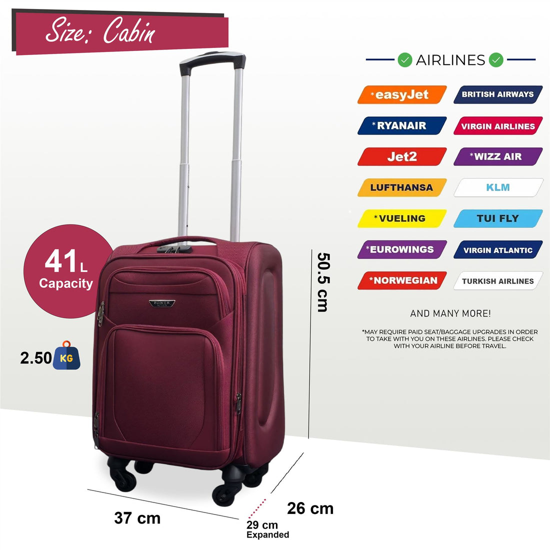 Nagoya Cabin Soft Shell Suitcase in Wine
