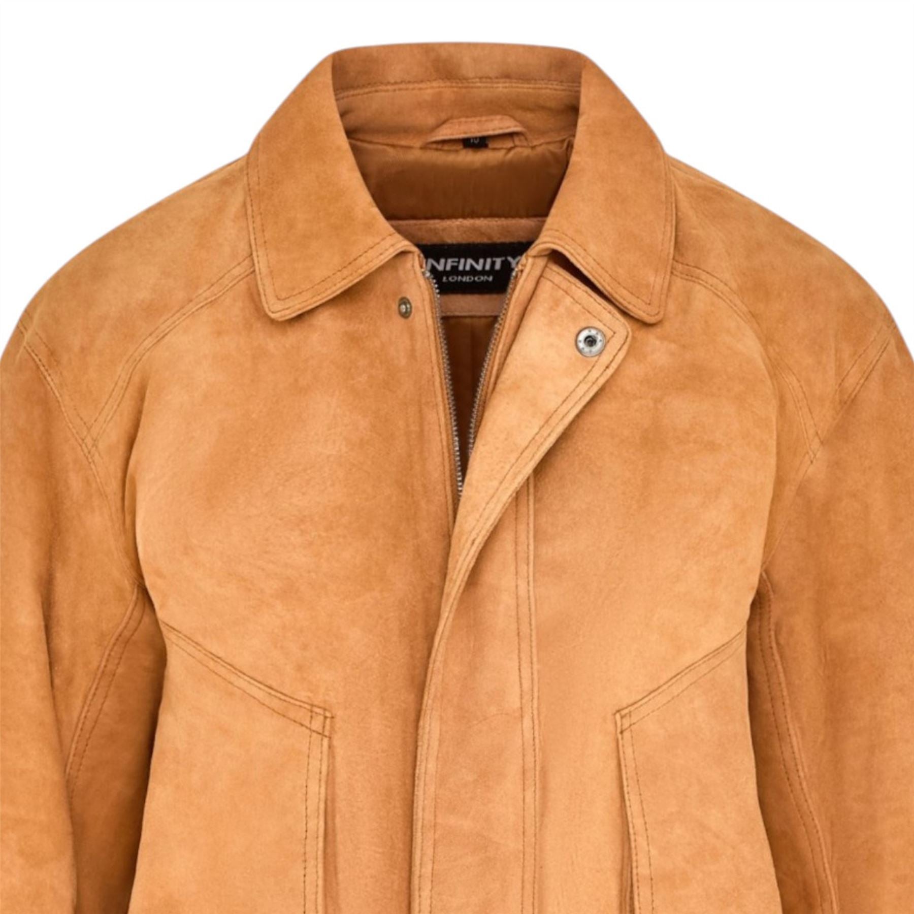 Womens Leather Biker Bomber Oversized Jacket - Blouson