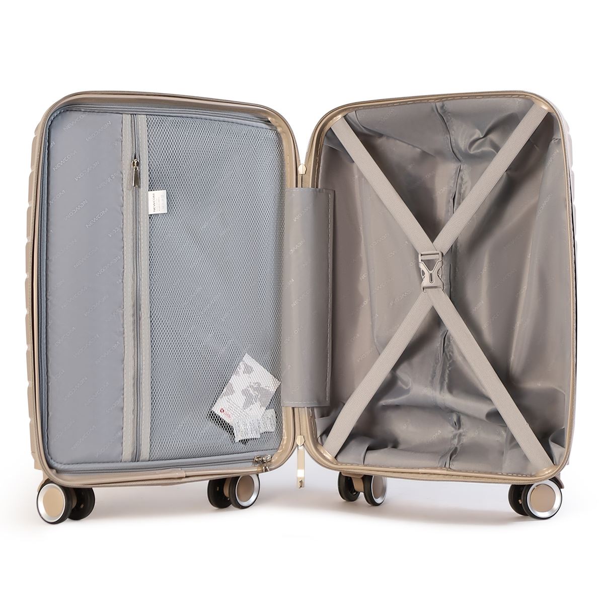 Forster Set of 3 Hard Shell TSA Suitcase in Champagne Beige
