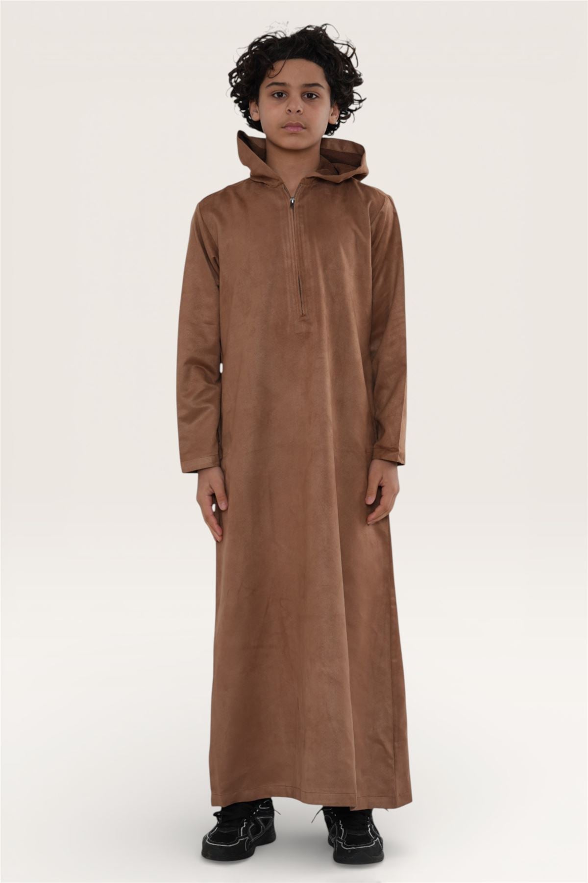 Kids Boys Hooded Eid Moroccan Jubba Robe Ramadan Eid Thobe - K-HM12