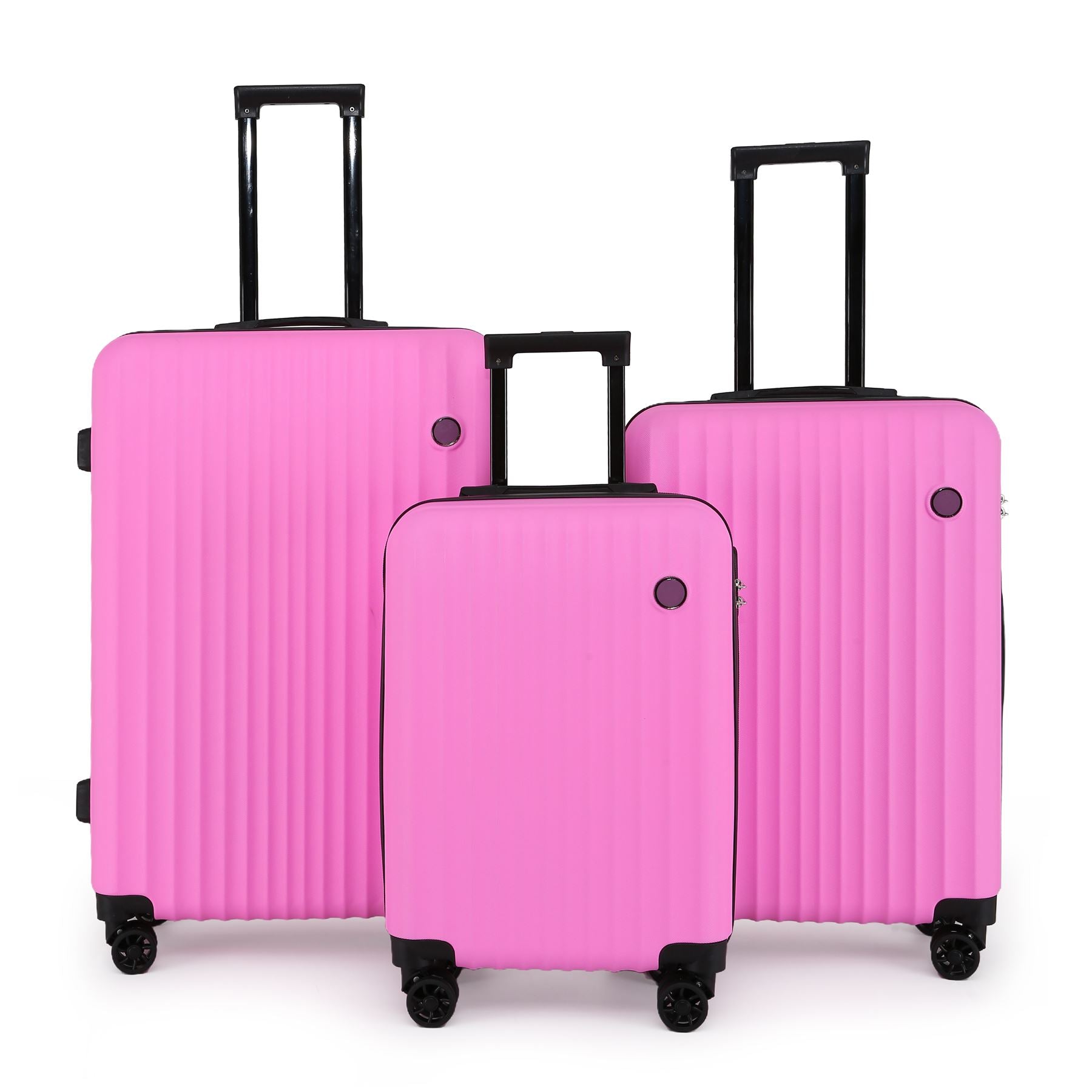 Edmonton Set of 3 Hard Shell Suitcase in Pink