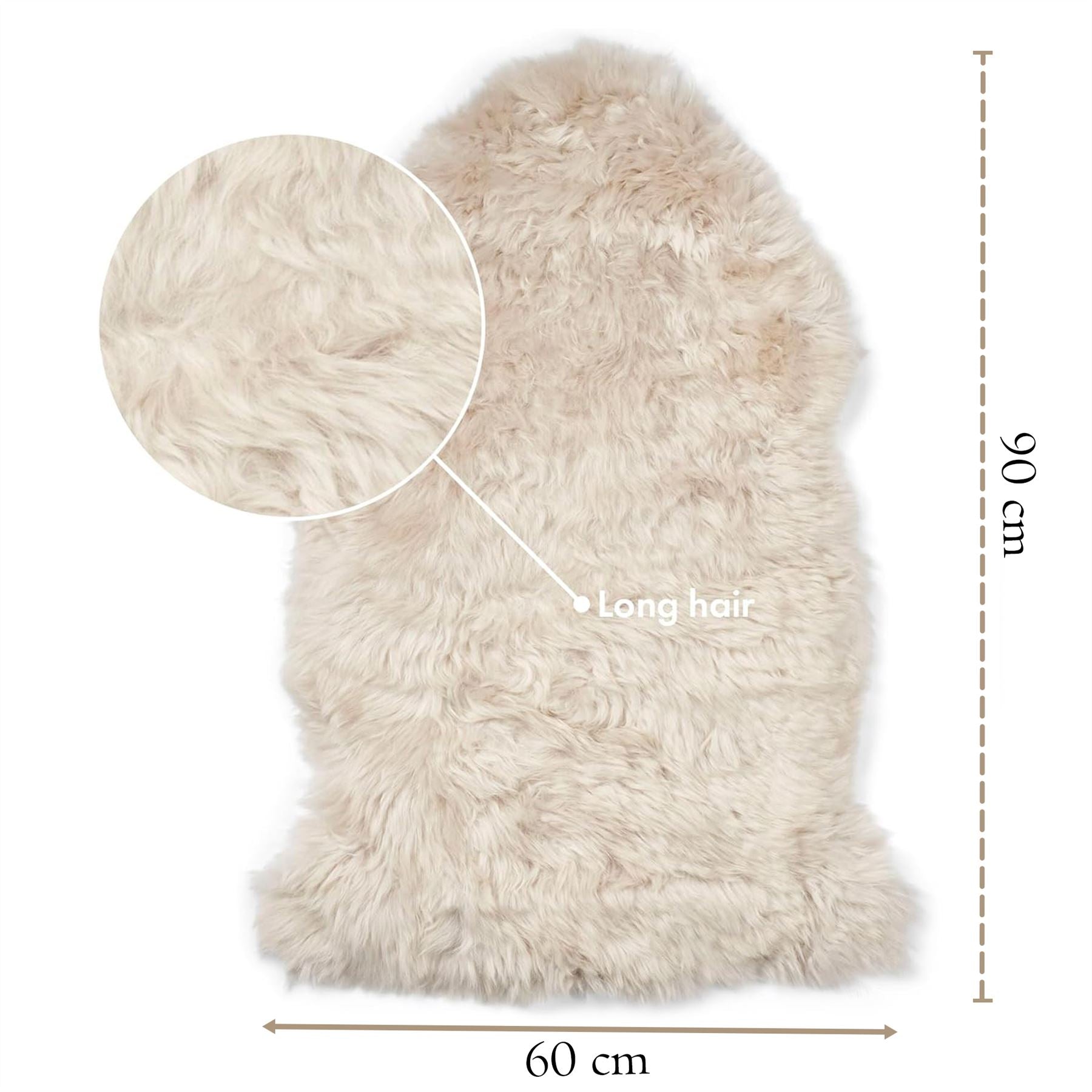 Genuine Sheepskin Natural Silky Soft Fluffy Real Wool Rug