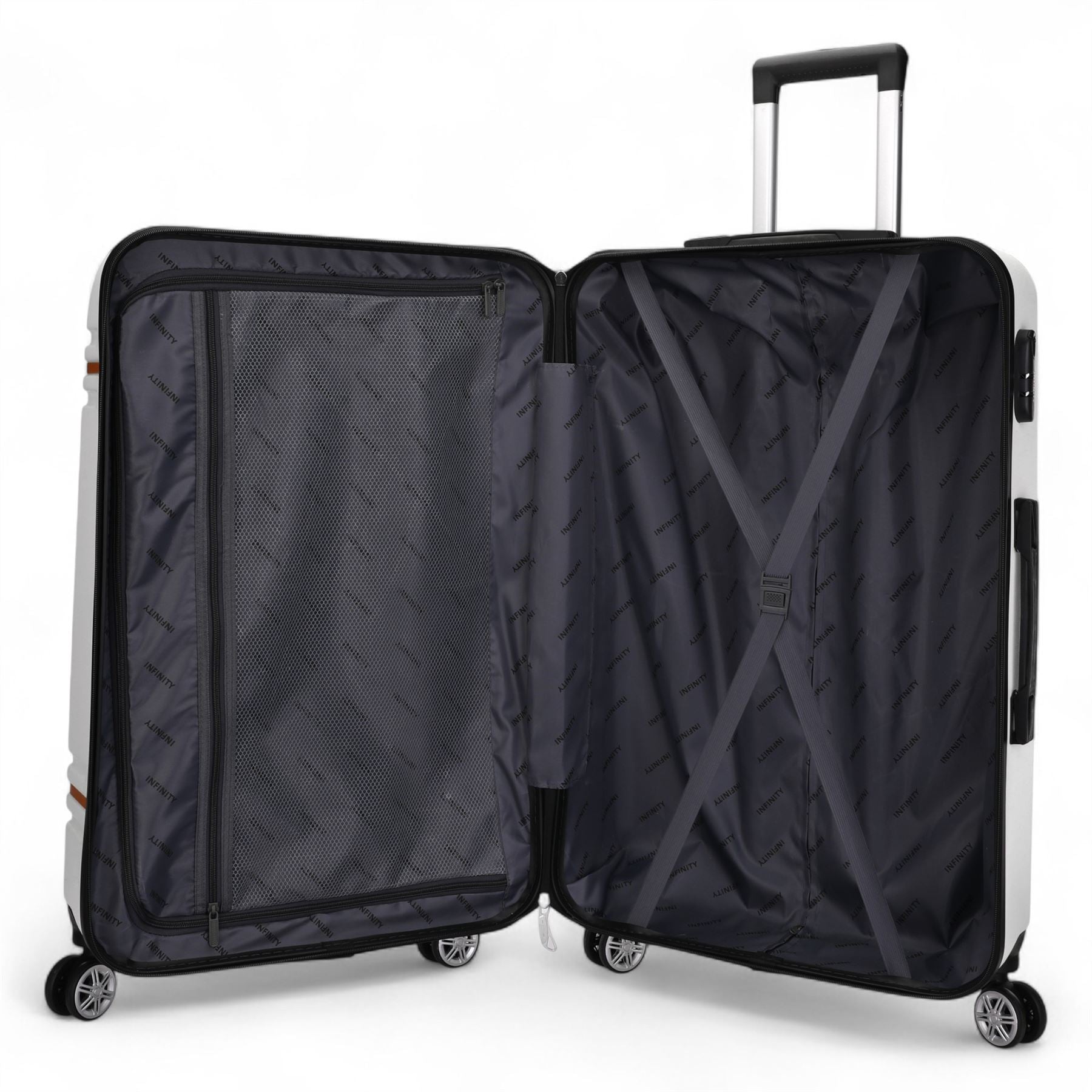 Calgary Medium Hard Shell Suitcase in Cream White