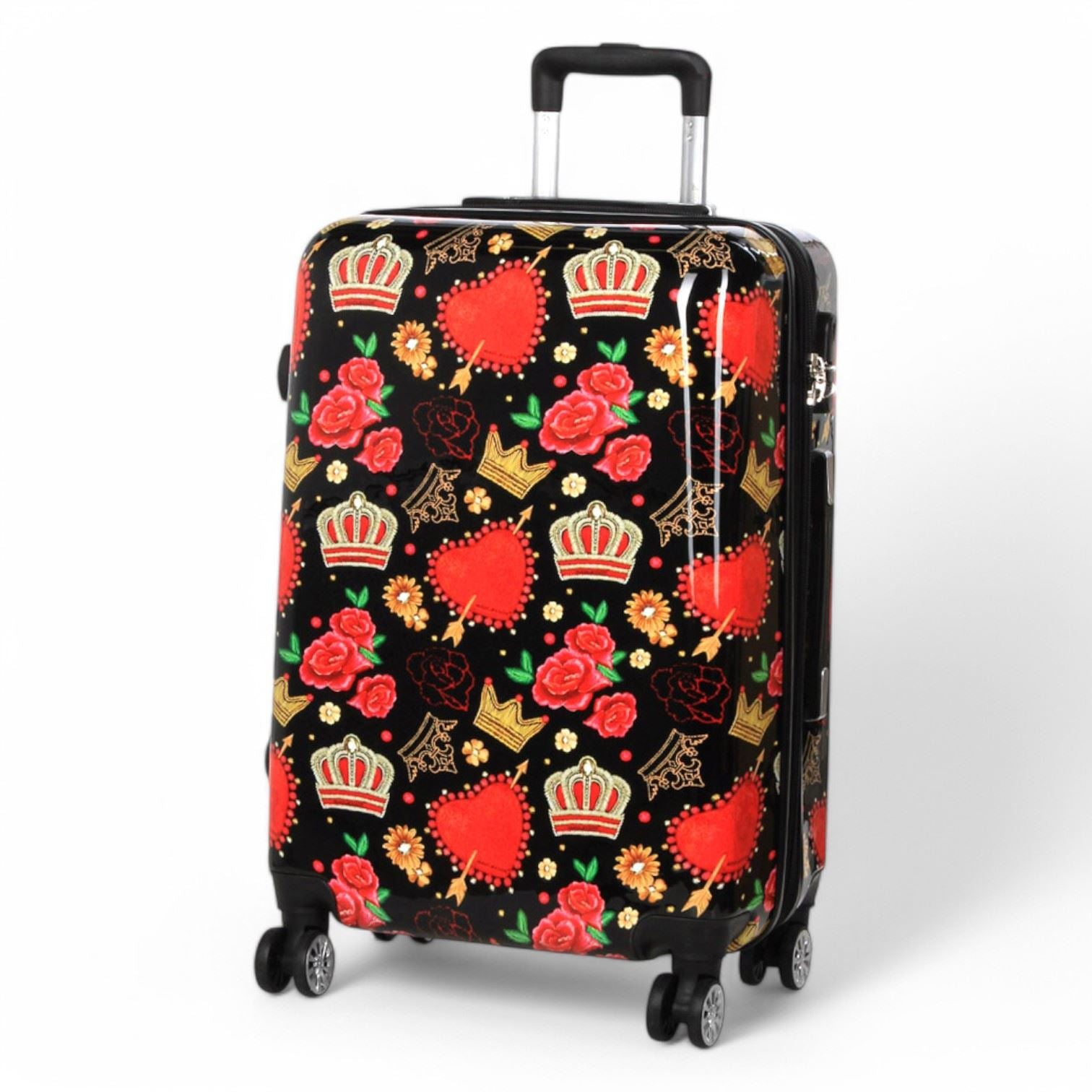 Ballina Medium Hard Shell Suitcase in Black Queen Rosses