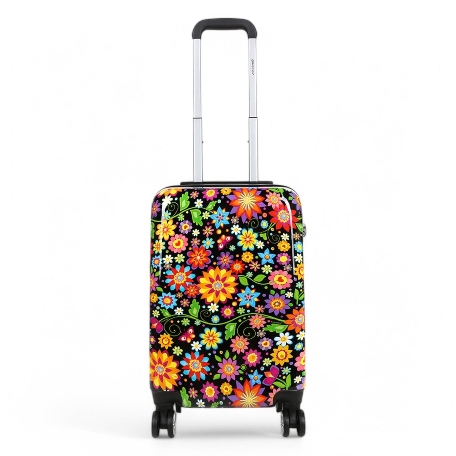 Ballina Cabin Hard Shell Suitcase in Black Flower