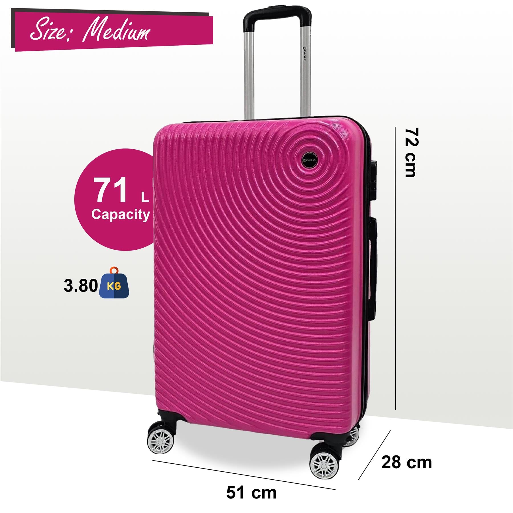 Hard Shell ABS Cabin Suitcase Luggage Set