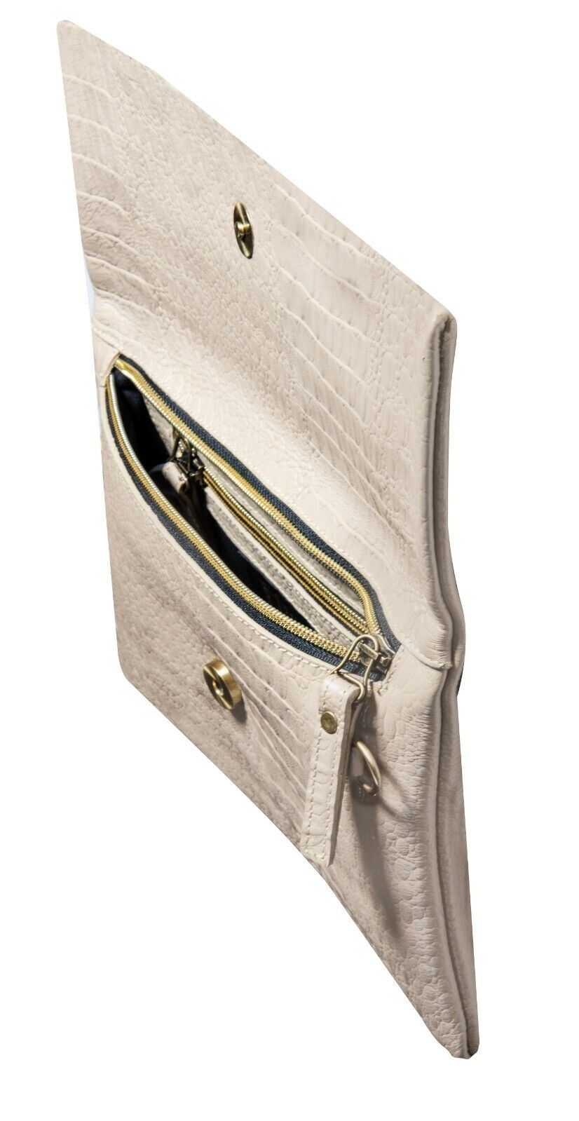 Womens Leather Clutch Shoulder Cross Body Printed Cowhide Bag