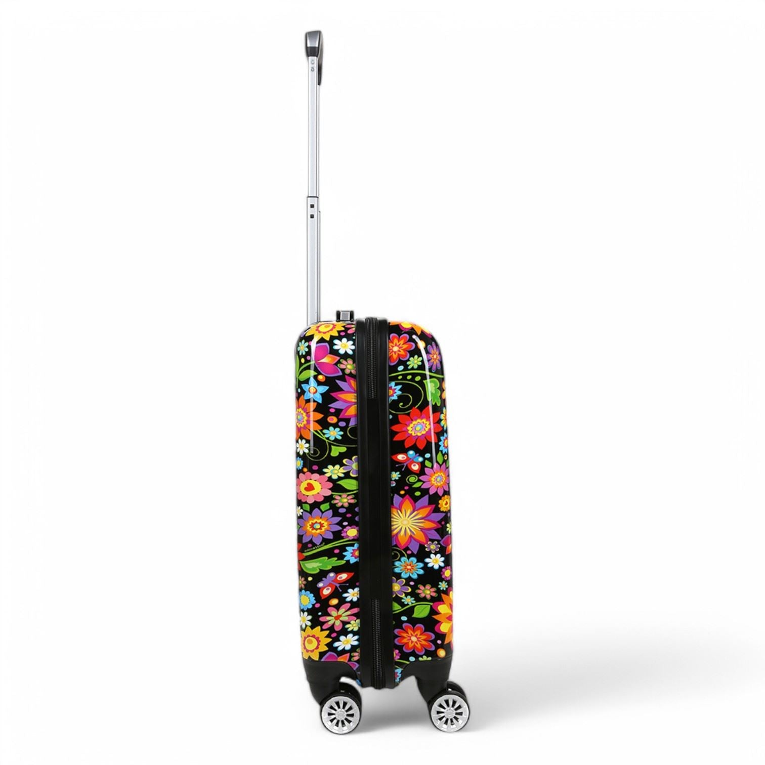 Ballina Cabin Hard Shell Suitcase in Black Flower