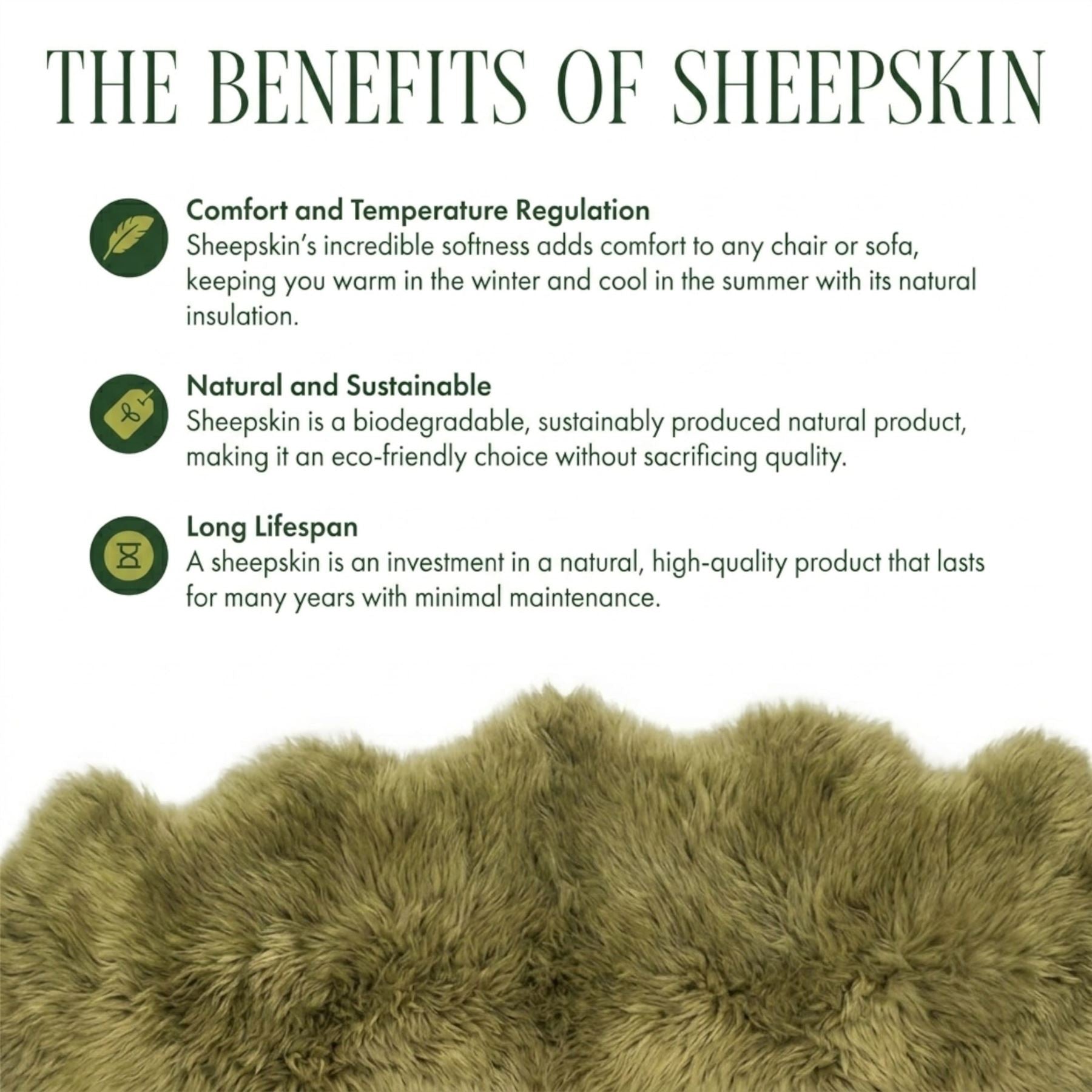 Genuine Sheepskin Natural Silky Soft Fluffy Real Wool Rug