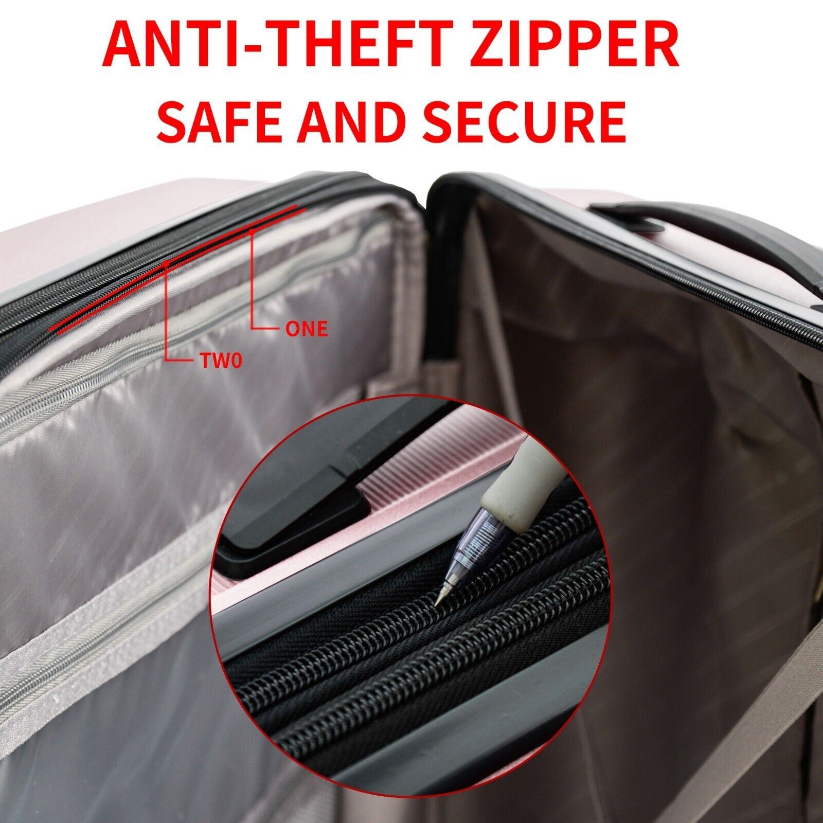 Camden Large Hard Shell Suitcase in Rose Gold