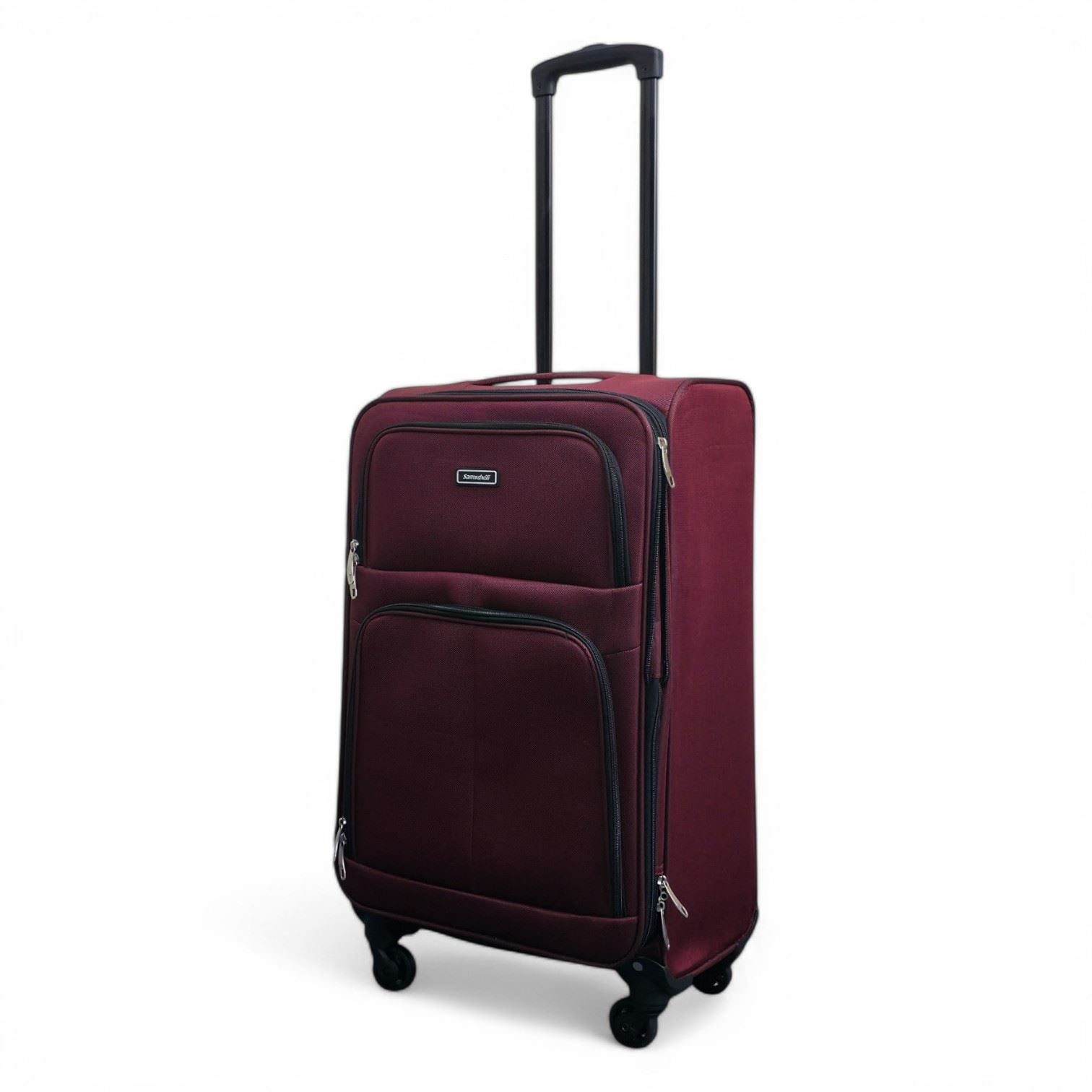 Tahara Large Soft Shell Suitcase in Wine