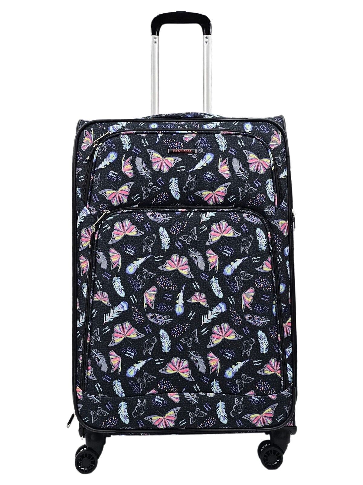 Ashville Large Soft Shell Suitcase in Butterfly
