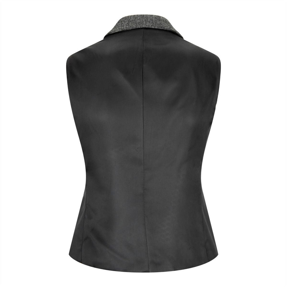 Womens Tweed 1920s Herringbone Grey Waistcoat