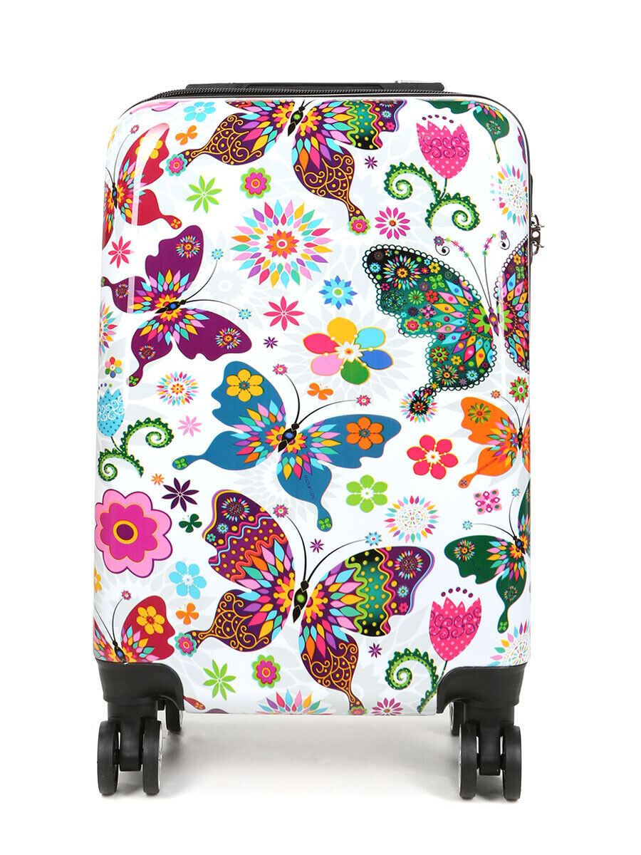 Hard Shell Printed Dual 4 Wheel Luggage Suitcase