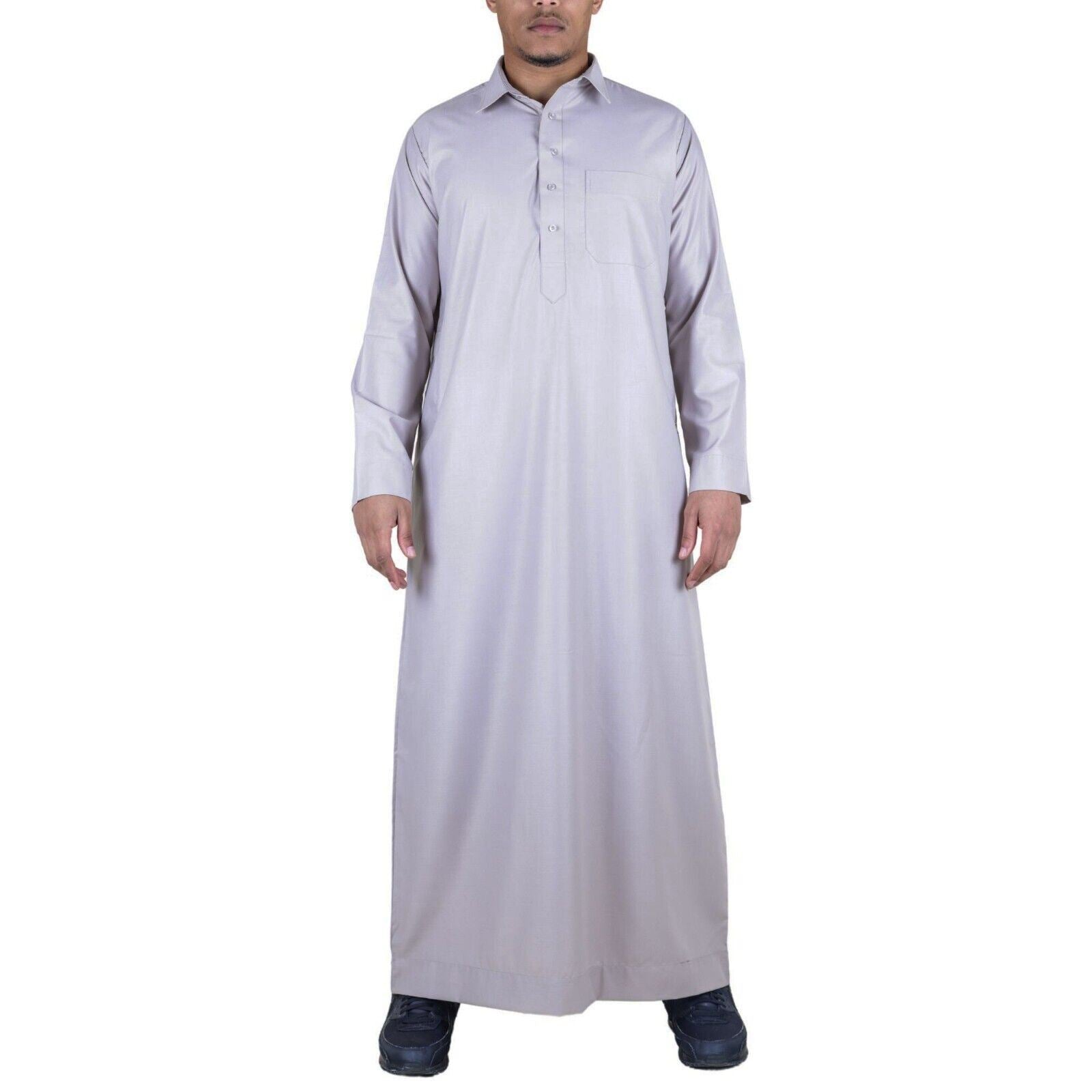 Mens Thobe Jubba Saudi Ramadan Eid Islamic Kaftan Kaudara Arabic Jubbah