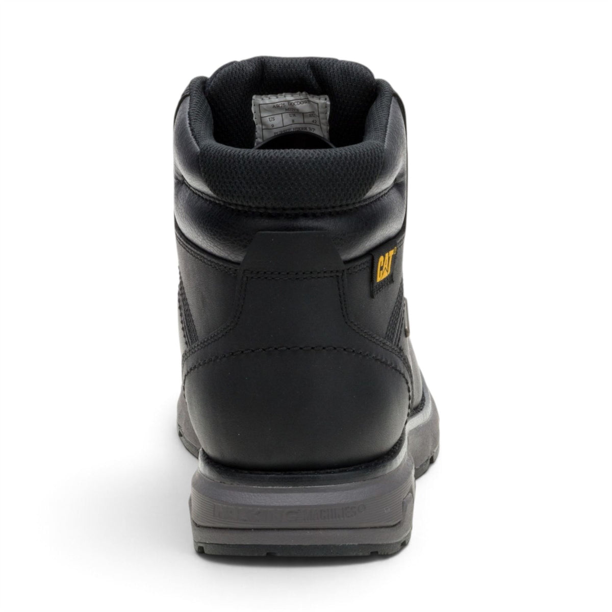 Caterpillar (CAT) Mens Black Leather Waterproof Lace Up Boots - Pursue Hiker