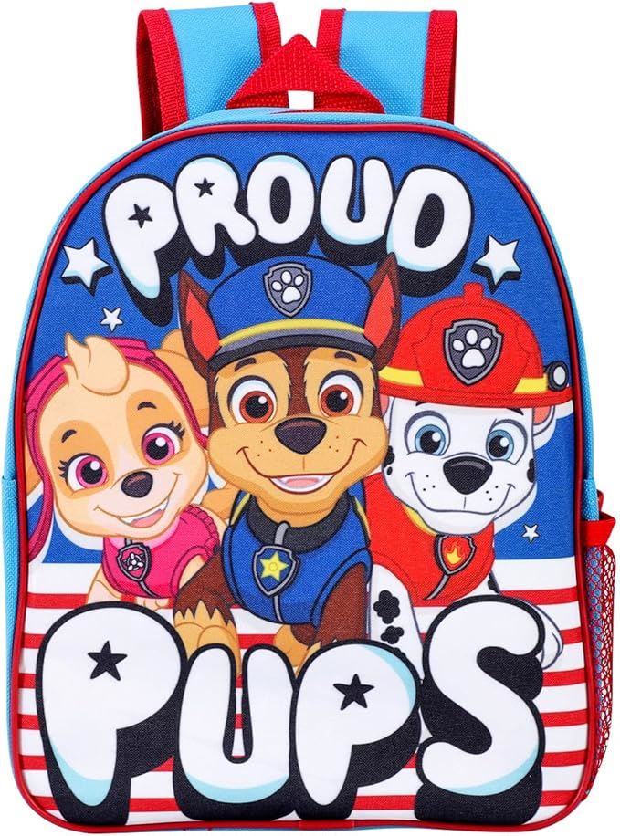 Paw Patrol Backpack Proud Pups Adjustable Shoulder Strap Schoolbag