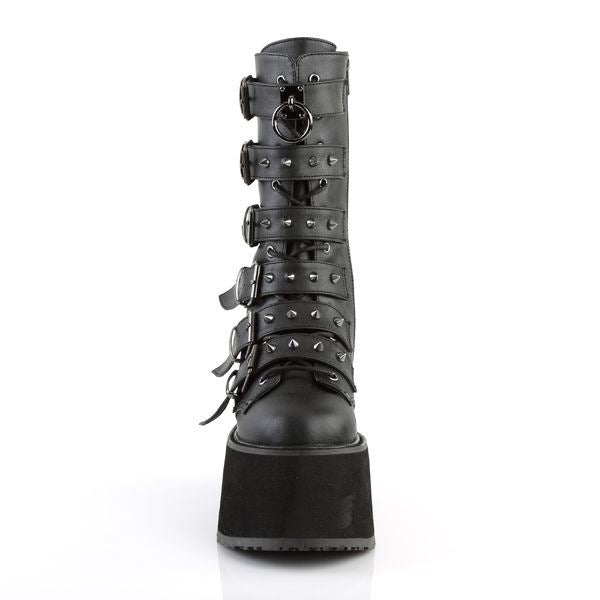 Demonia Damned 225 Black Mid Calf Platform Boots