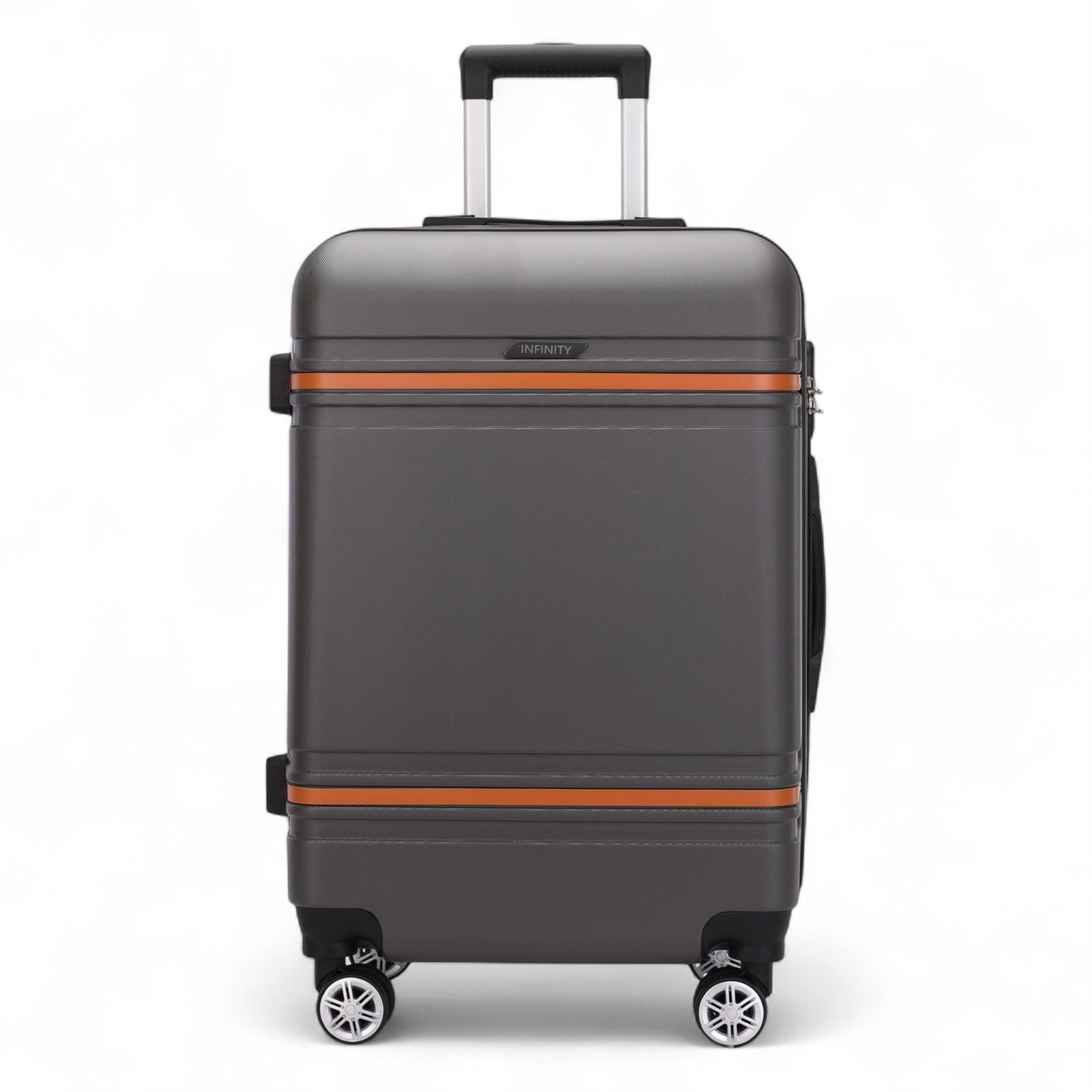 Calgary Large Hard Shell Suitcase in Charcoal Black