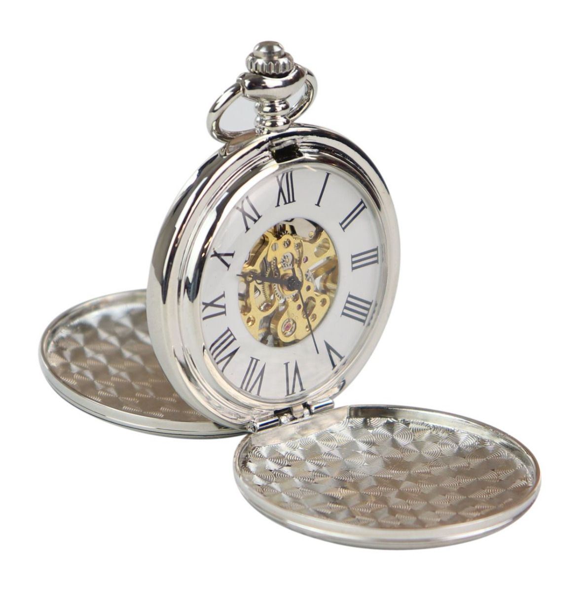 Classic Mechanical Pocket Watch Peaky Blinders Vintage Skeleton Automatic