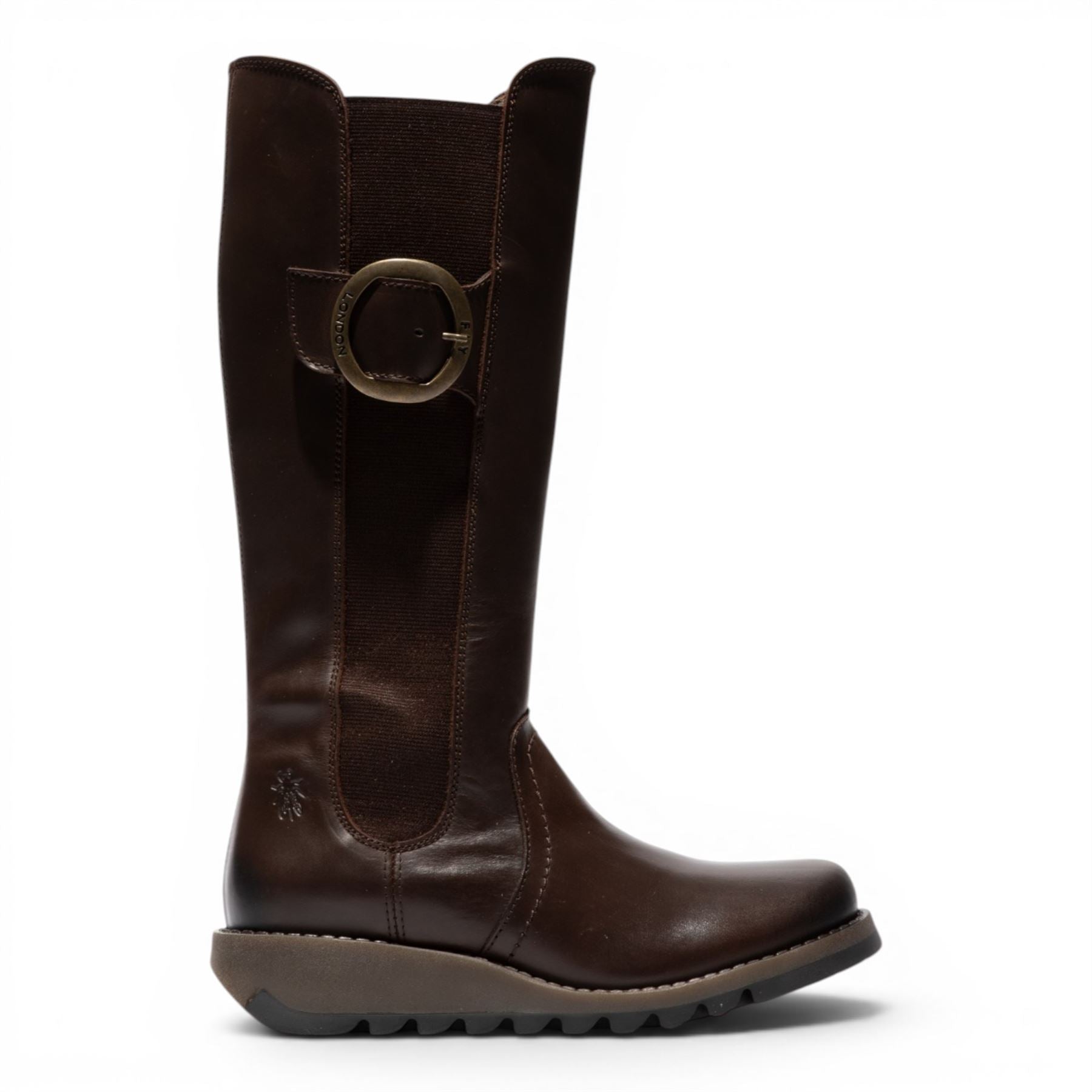 Fly London Womens Brown Leather Knee-High Long Boots - SOIF361