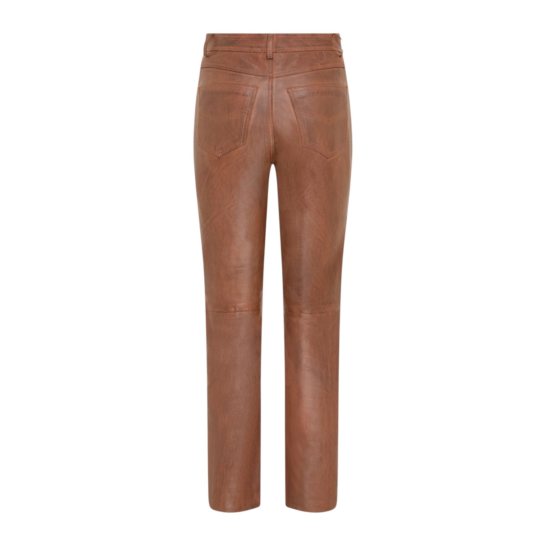 Womens Lamb Leather 501 Biker Jeans - Ankara