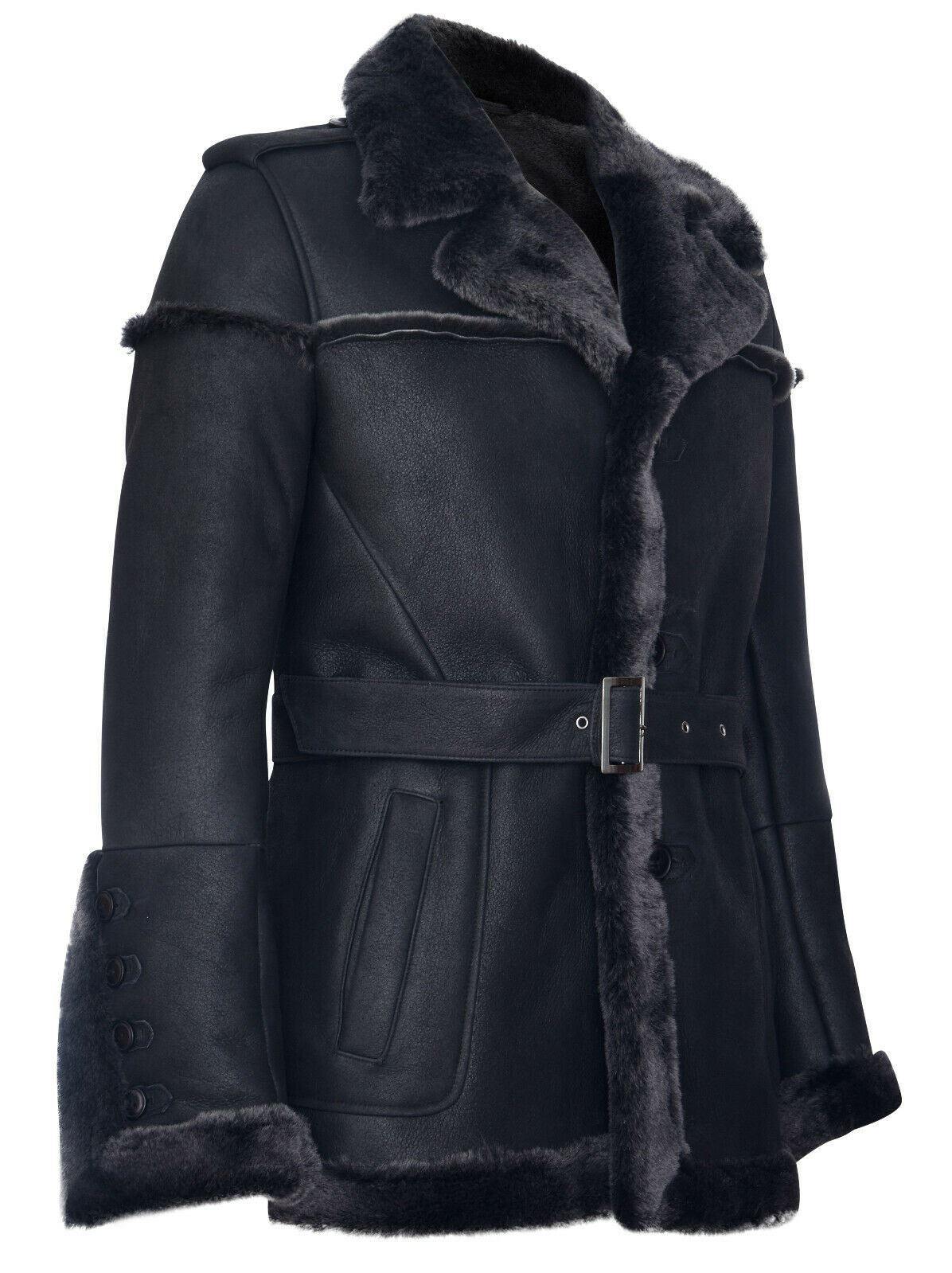 Mens Merino Sheepskin Suede Jacket-Kingsbridge