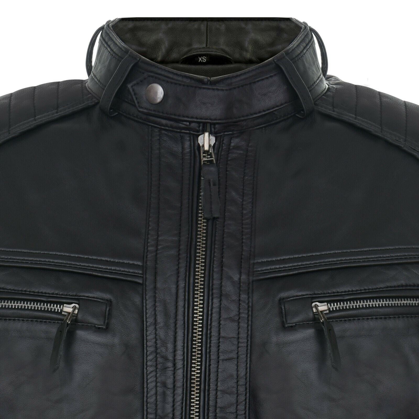 Mens Sohisticated Leather Biker Jacket-Southwold