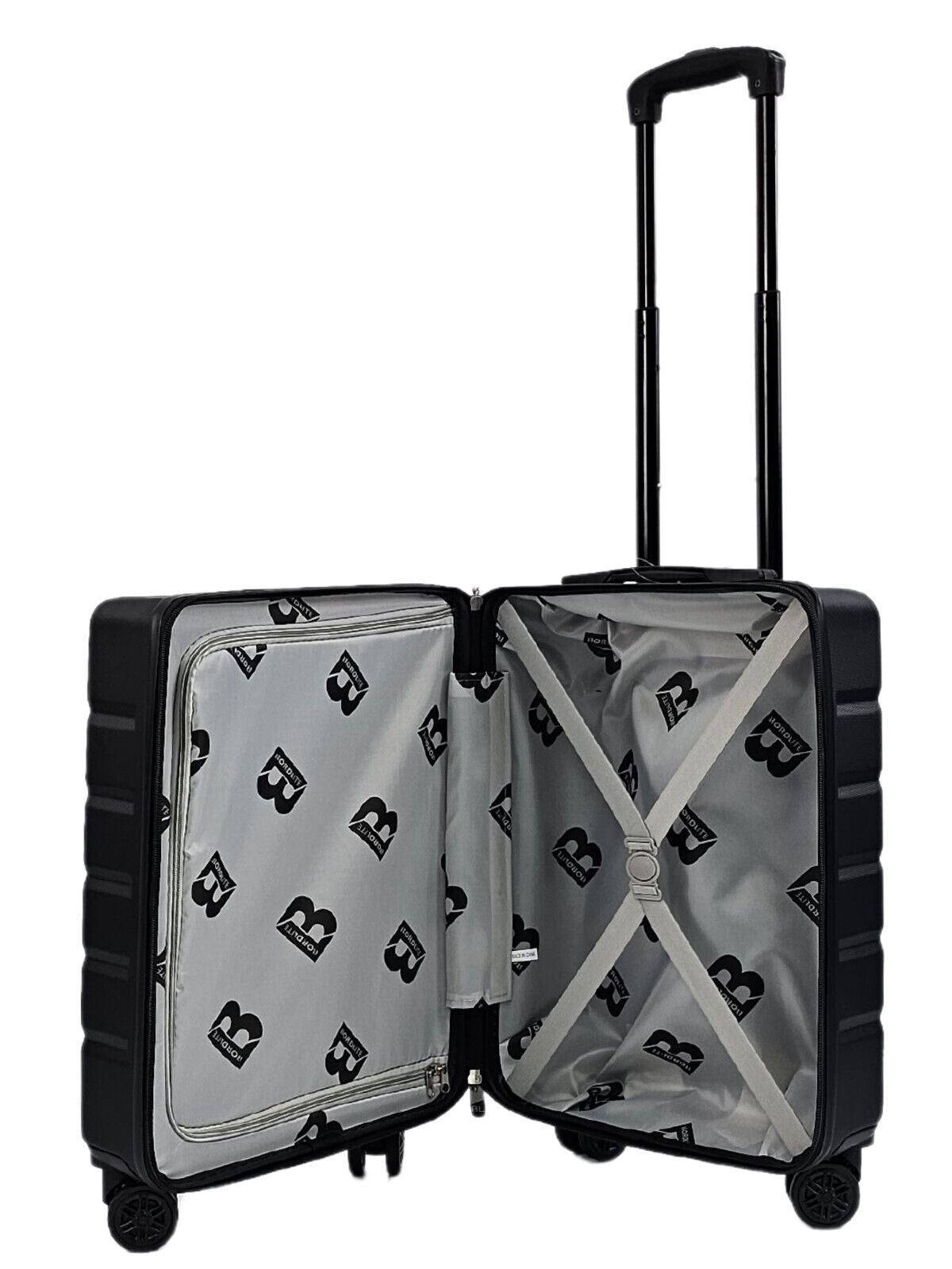 Hard Shell Classic Suitcase Set 8 Wheel Cabin Luggage Case Travel Bag