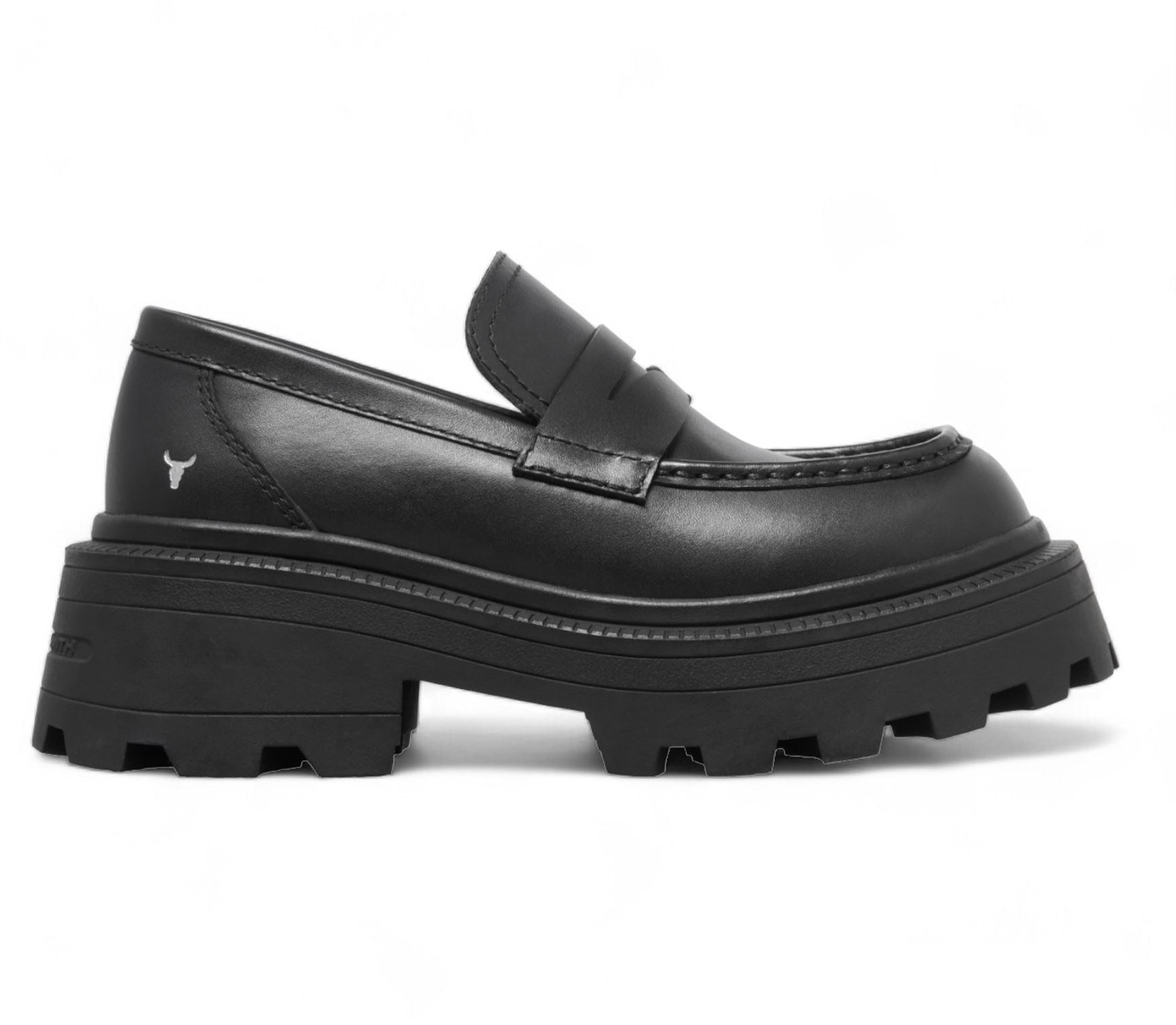 Windsorsmith Black Leather Chunky Loafers - True Upperclass Fashions Windsorsmith Black Leather Chunky Loafers - True Upperclass Fashions