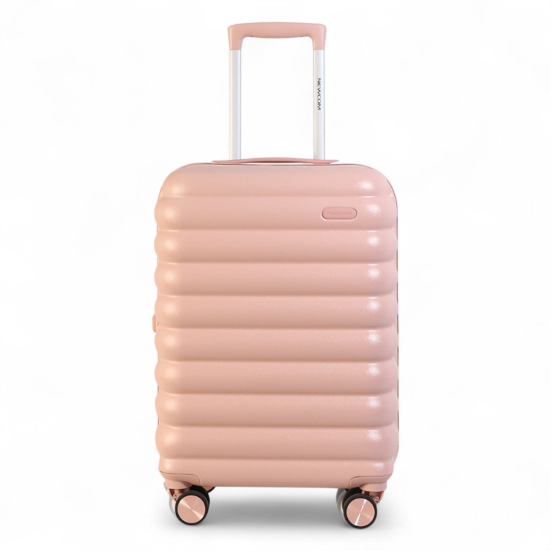 Hard Shell Cabin 37 x 22 x 55 cm Pink TSA Secure Luggage Suitcase Suitable for Easyjet, Ryanair
