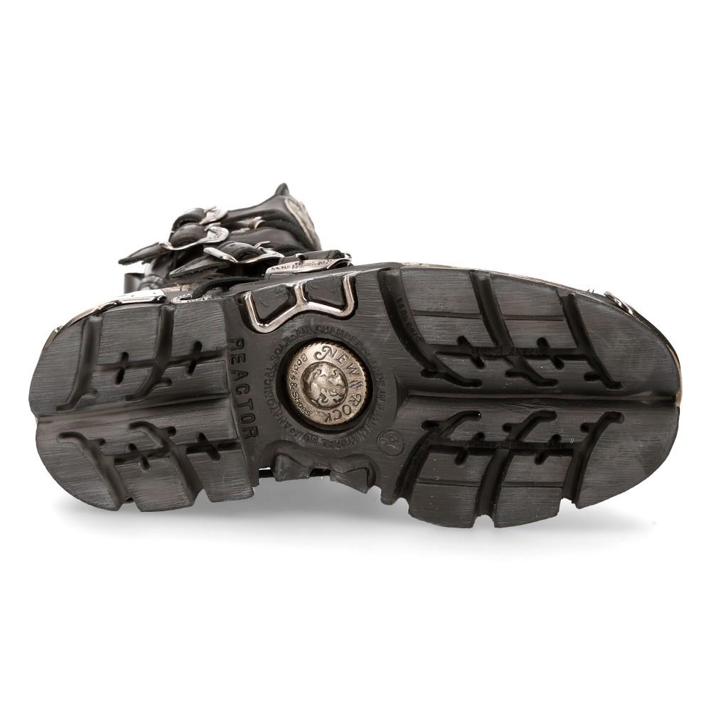 New Rock Flame Accented Camouflage Leather Biker Boots- M-591-S15