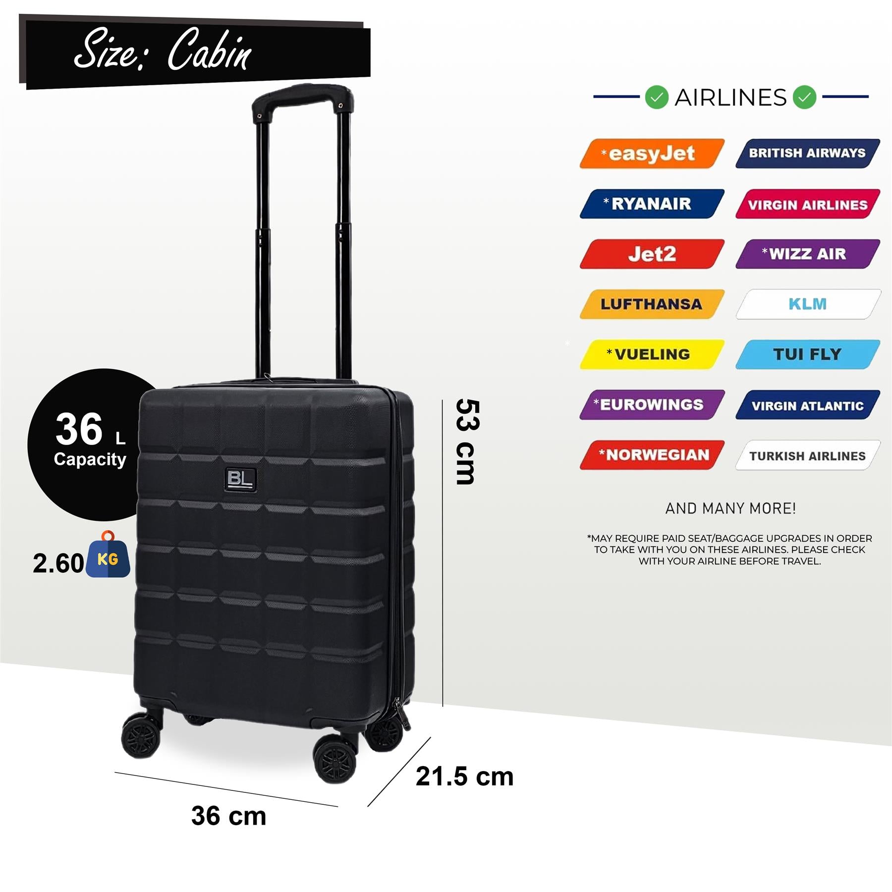 Hard Shell Classic 4 Wheel Travel Suitcase Set