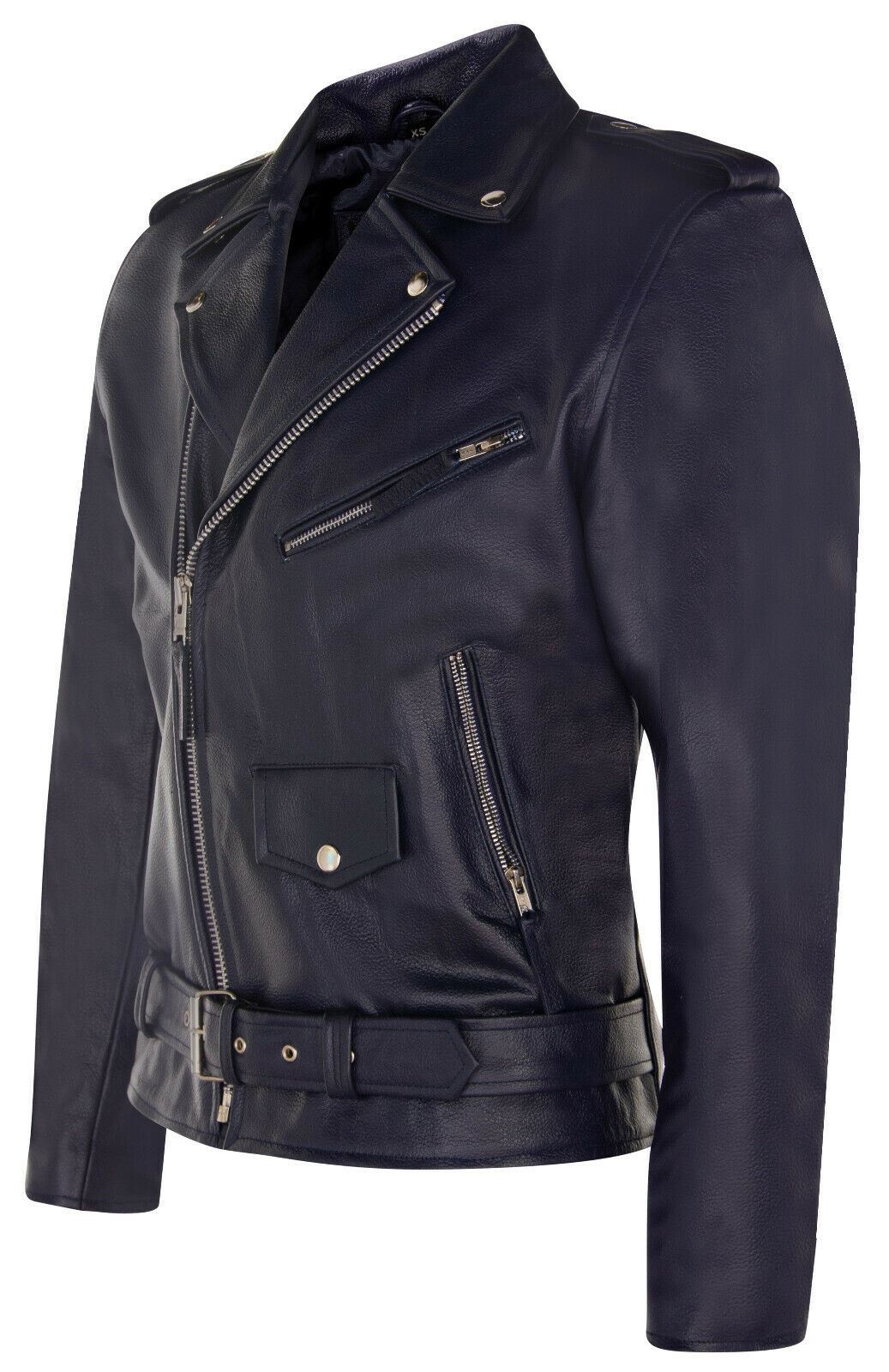 Mens Cow-Hide Brando Biker Jacket -Sandy