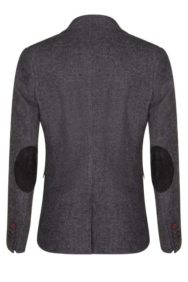 Womens 1920s Grey Wool Classic Vintage Retro Blazer