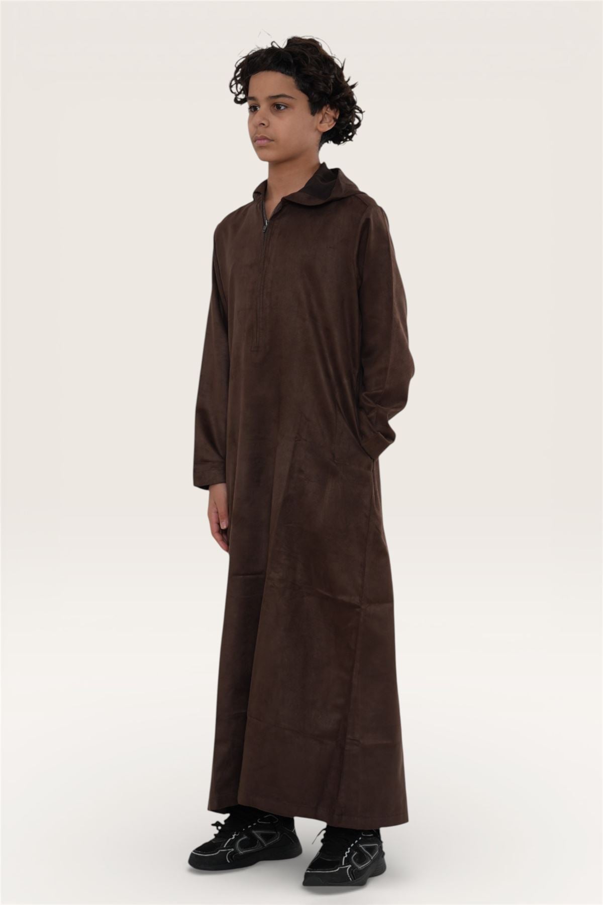 Kids Boys Hooded Eid Moroccan Jubba Robe Ramadan Eid Thobe - K-HM12