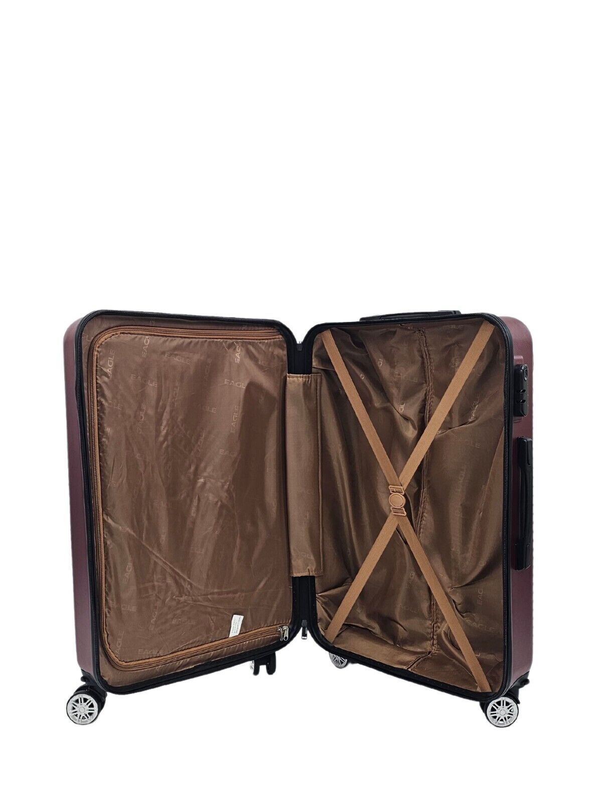 Hard Shell Cabin 8 Wheel Luggage Case Travel Bag