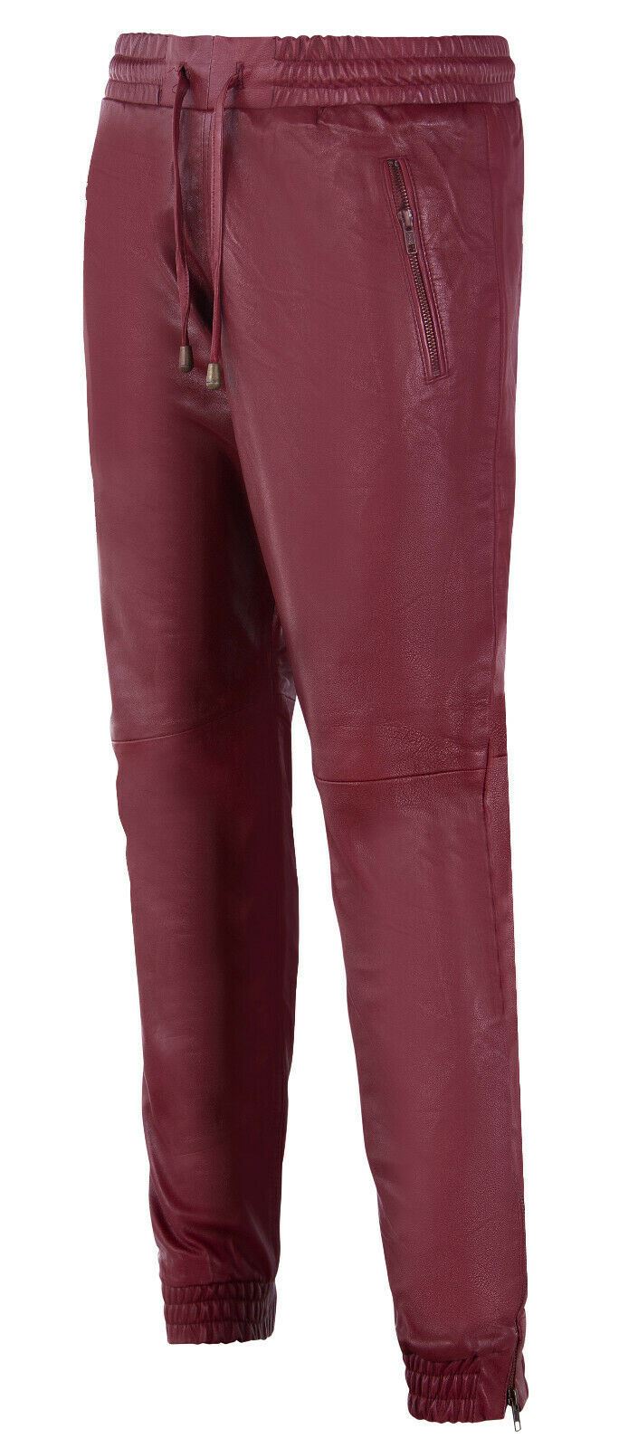 Mens Comfort Leather Jogging Bottoms-Halifax