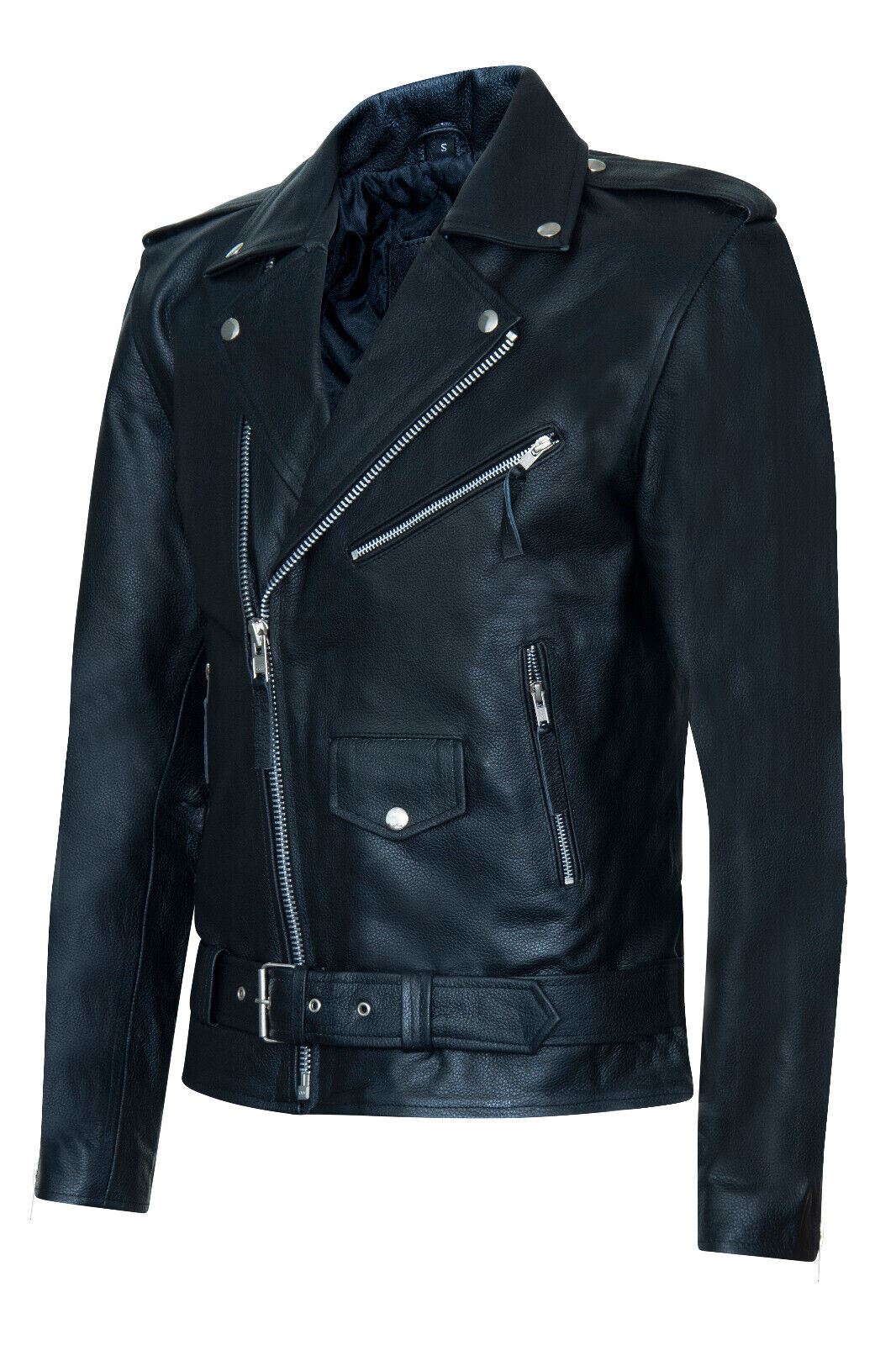 Mens Brando RED INDIAN Leather Jacket - Tadley