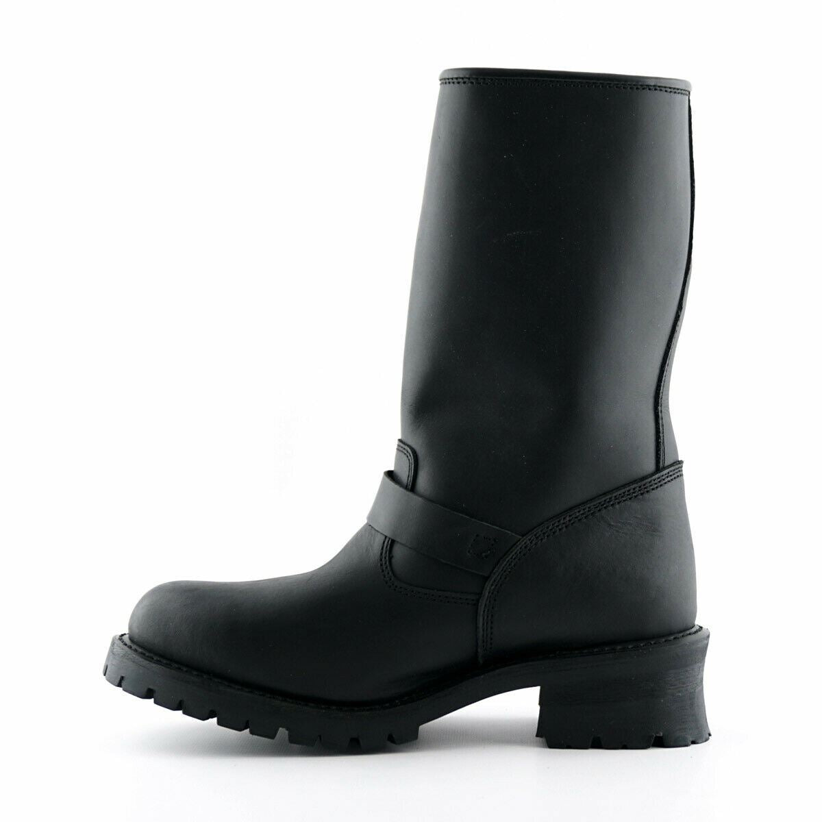 Grinders Mens Black Combat Biker Boots-Turbo