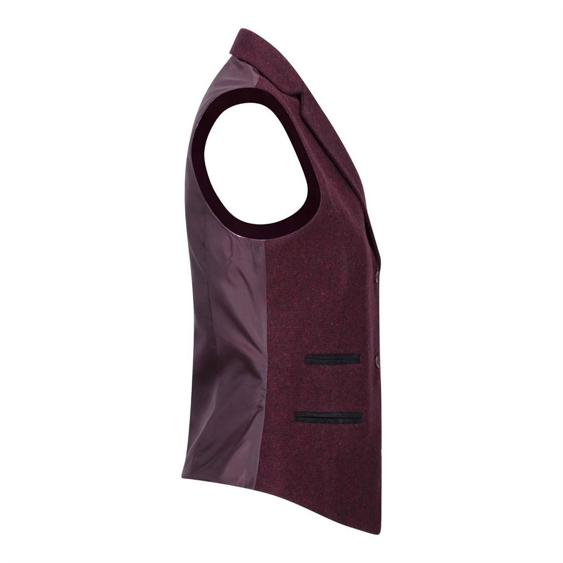 Womens 1920s Wine Wool Classic Retro Vintage Waistcoat