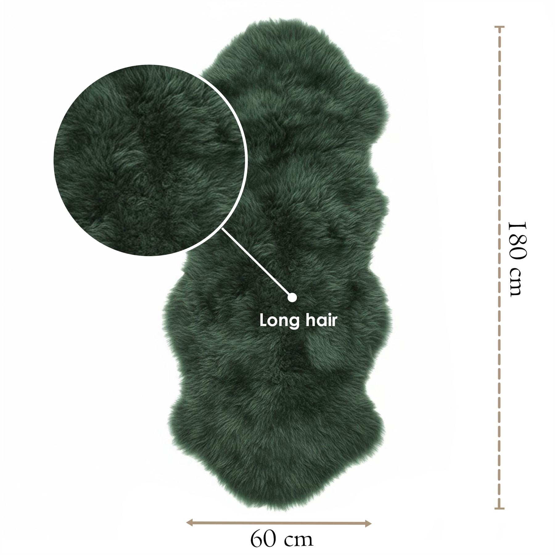 Genuine Sheepskin Double Natural Fluffy Silky Soft Real Wool Rug