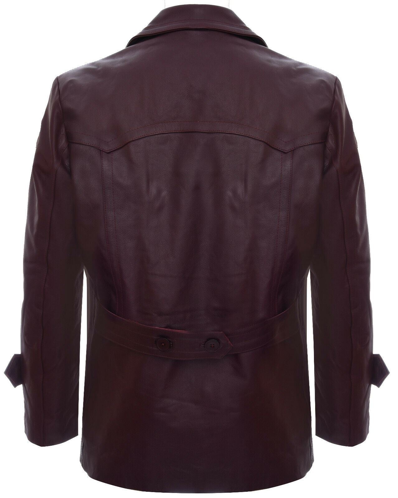 Mens Leather CowHide German Peacoat-Epping