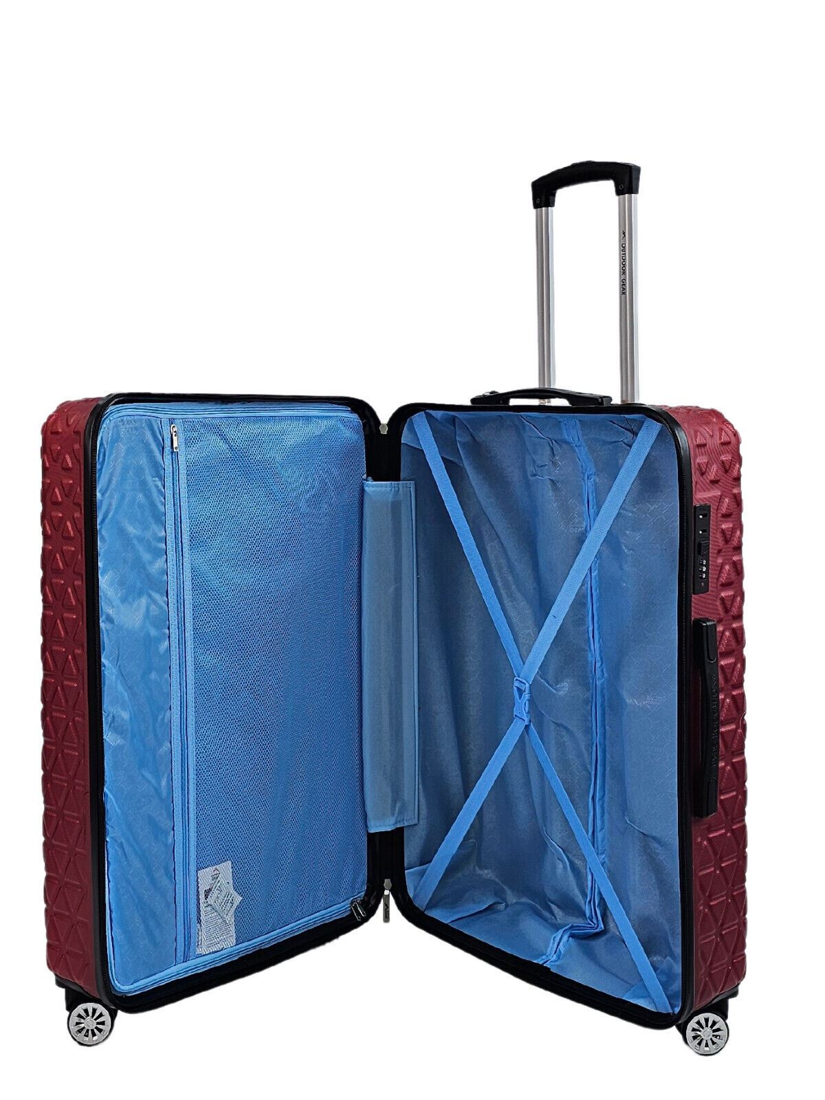 Adamsville Large Hard Shell Suitcase in Burgundy