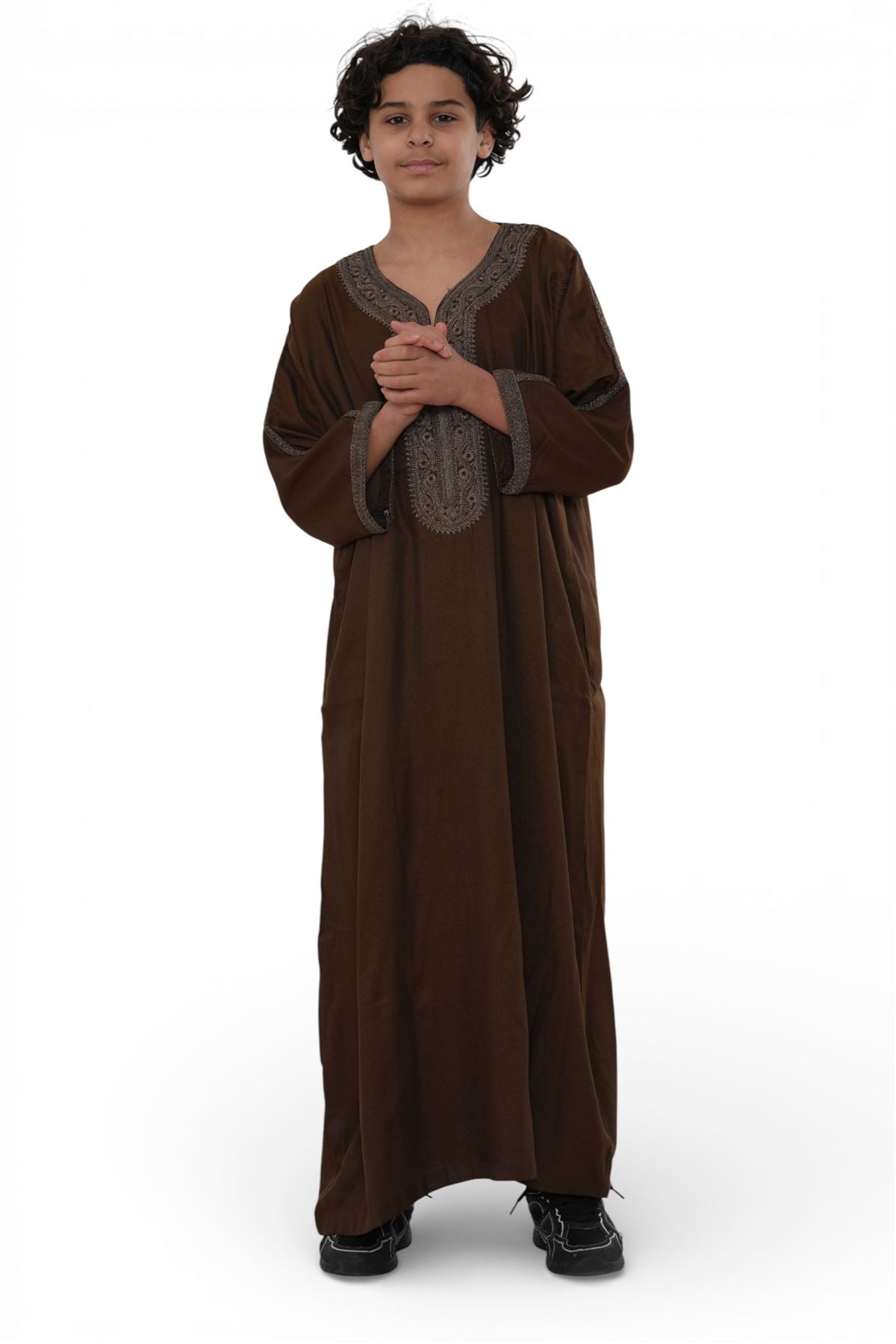 Kids Boys Ramadan Moroccan Thobe Robe Djellaba Gandoura Eid Jubba- K-HM67