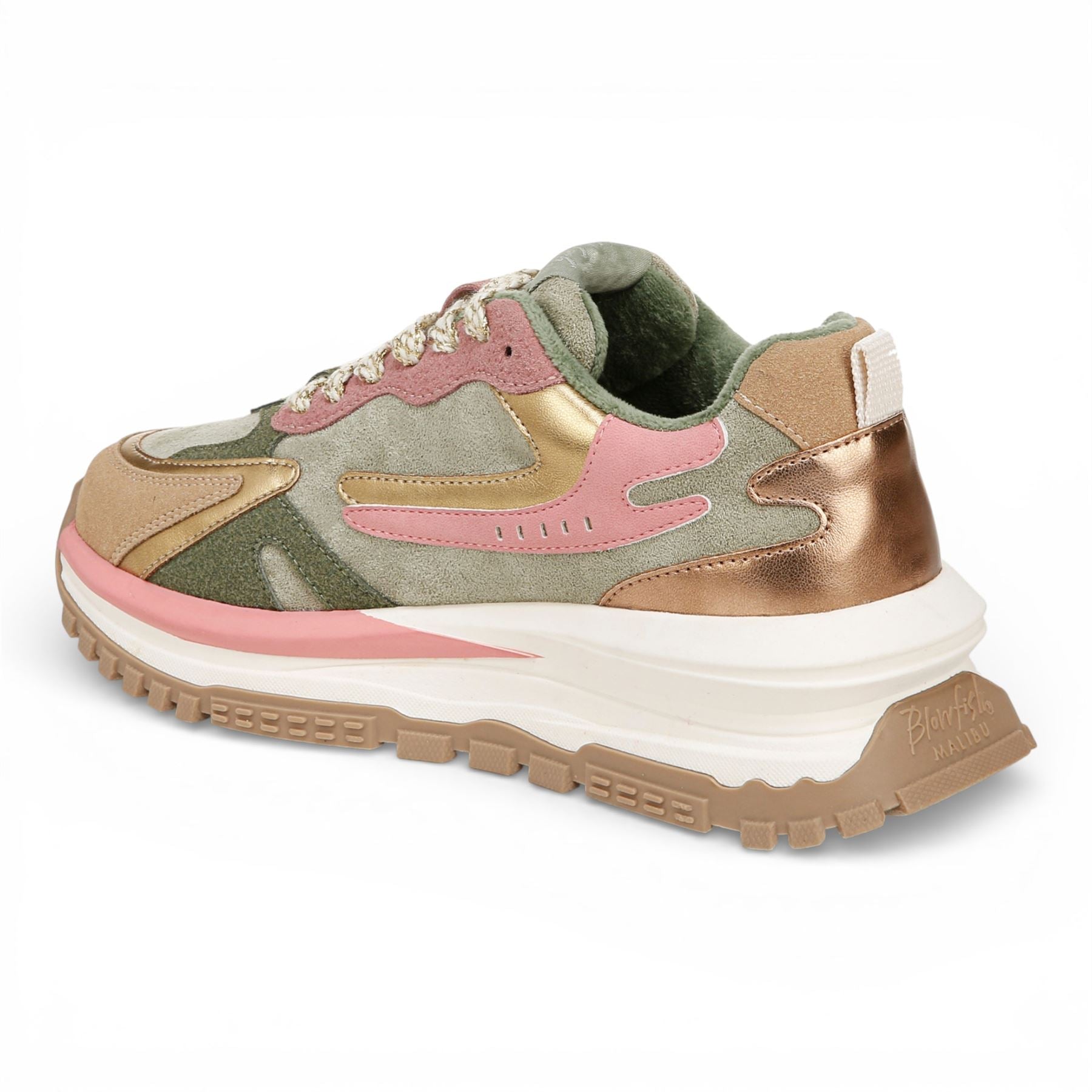 Blowfish Malibu Womens Green Pink Retro Sneaker Trainers - Leo