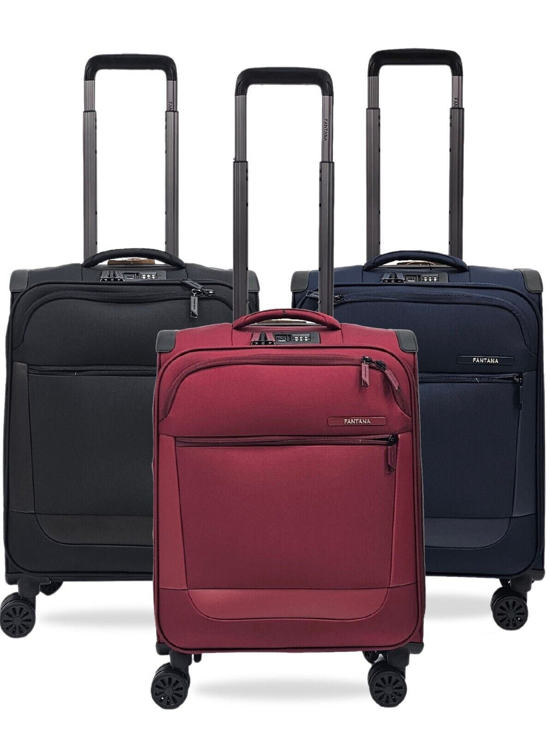 Lightweight 4 Wheel Luggage Travel Soft Cabin Bag - Upperclass Fashions 