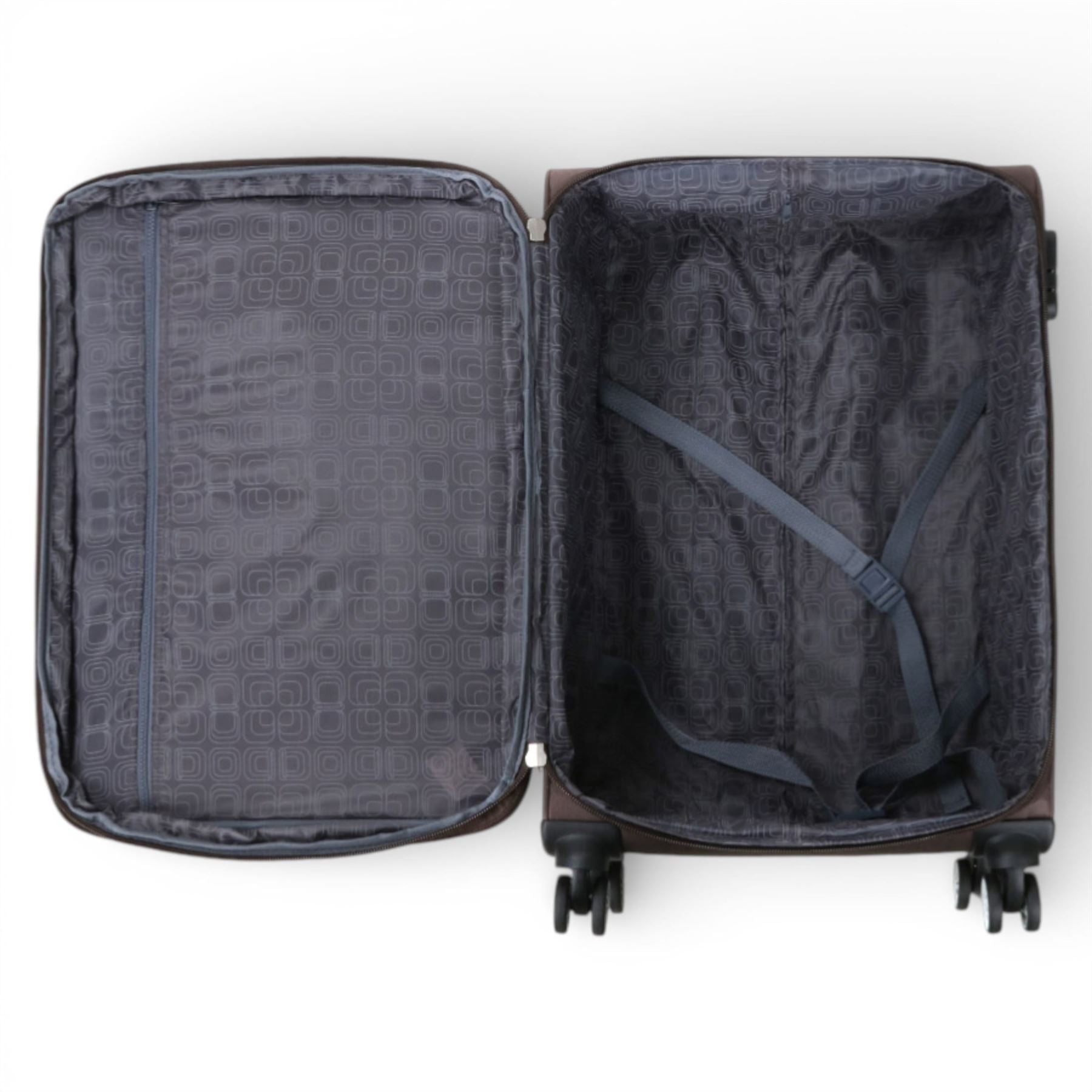 Carrollton Set of 3 Soft Shell Suitcase in Brown